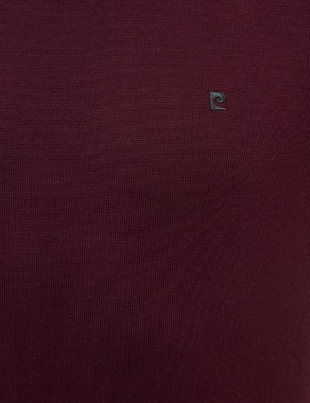 Bordo Slim Fit Bisiklet Yaka Basic Triko Kazak - 50230805029