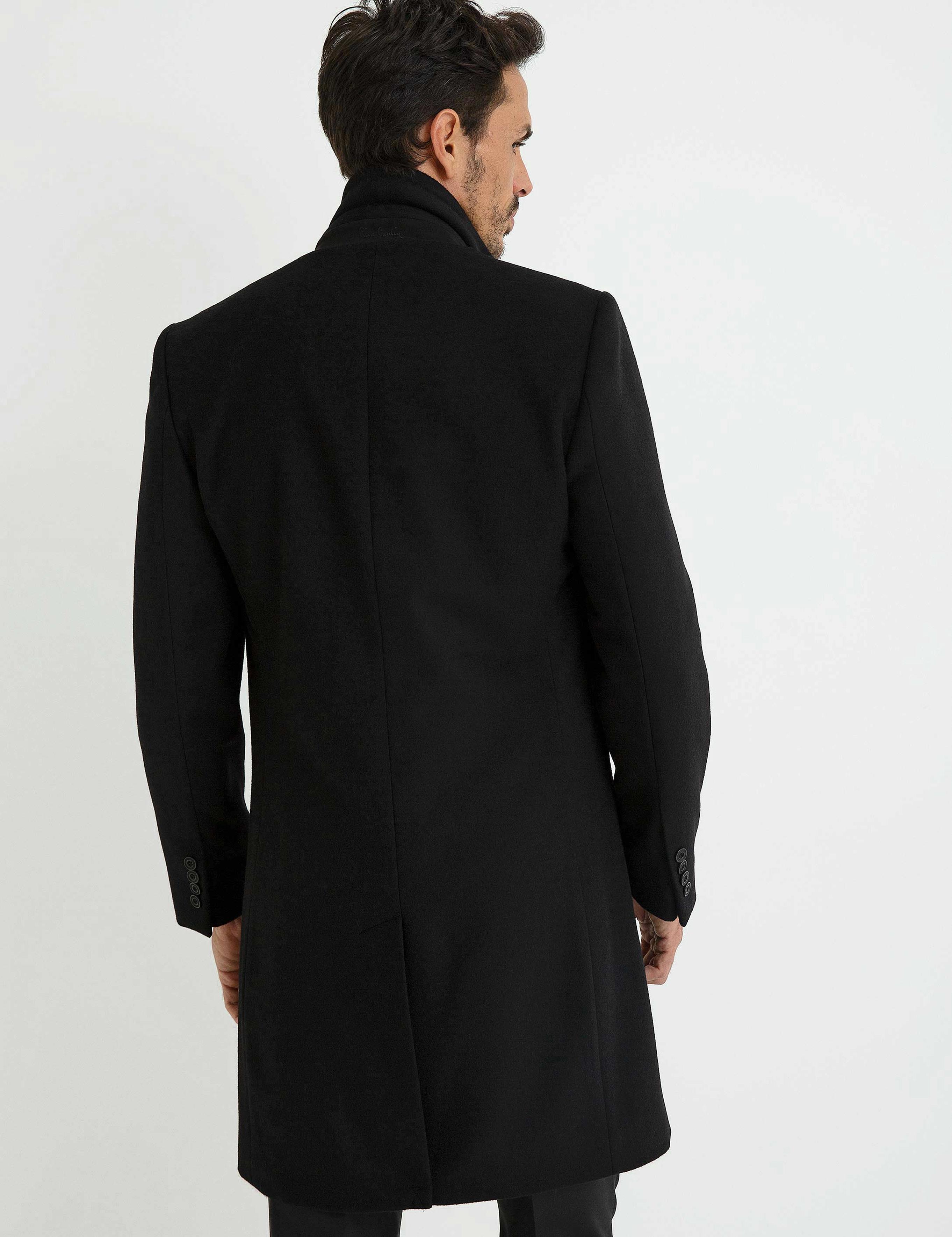 Siyah Regular Fit Palto