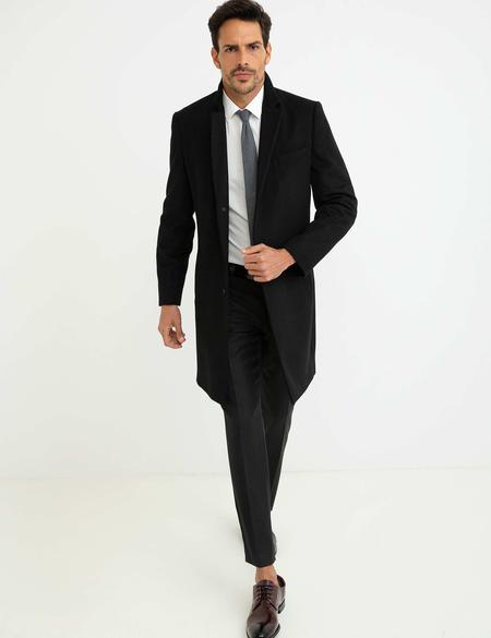 Siyah Regular Fit Palto - 50196136004