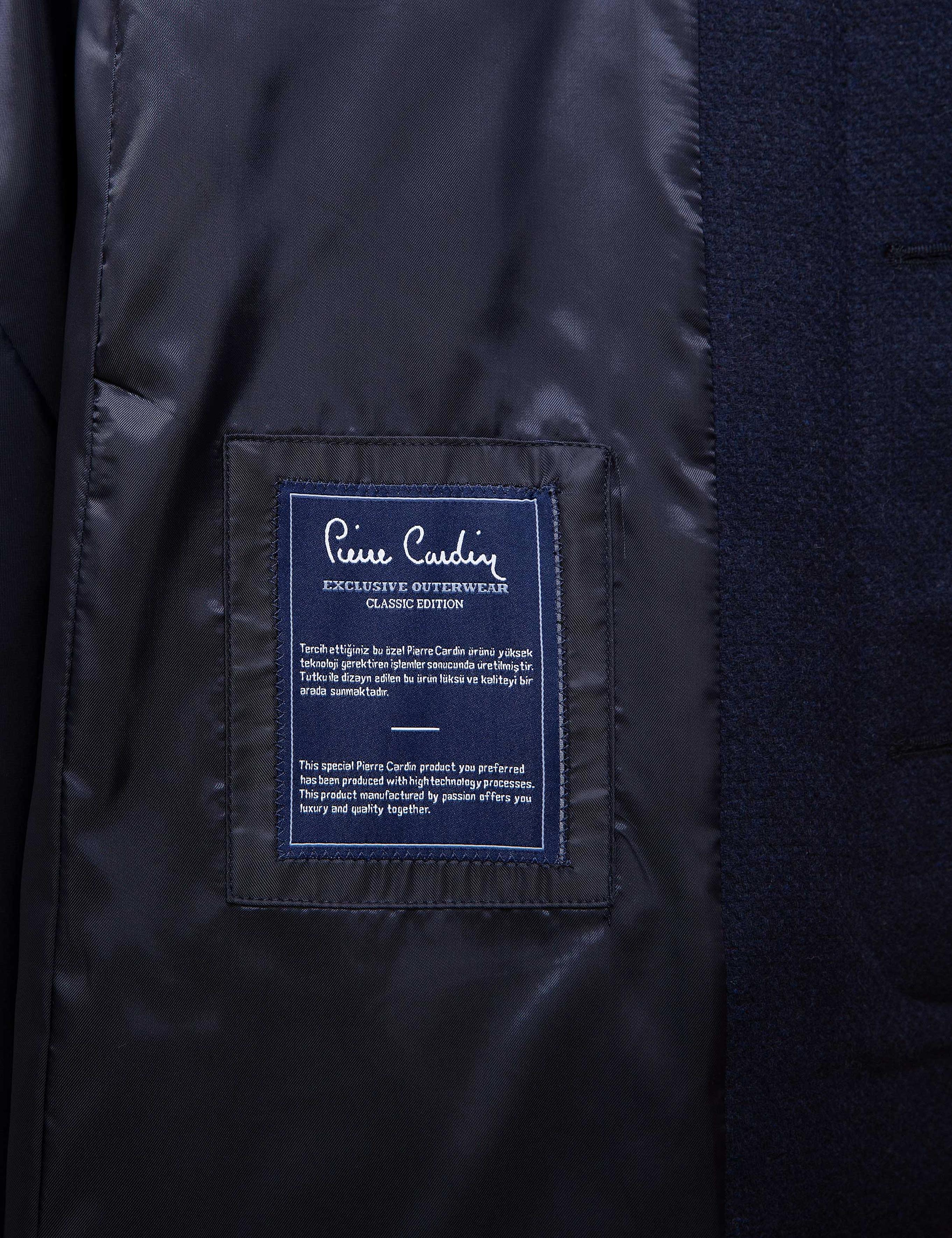 Lacivert Slim Fit Palto