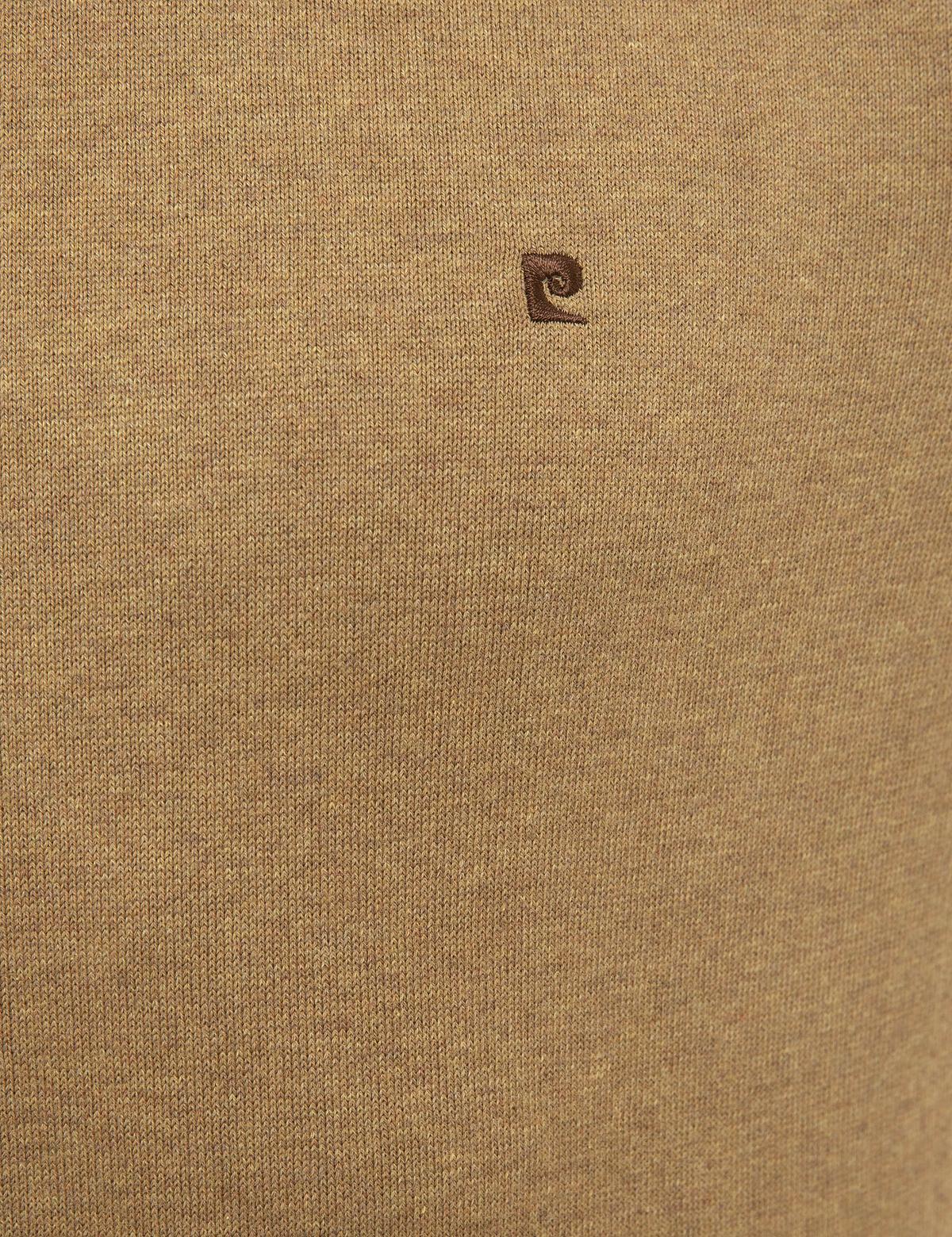 Camel Melanj Slim Fit Tam Balıkçı Yaka Basic Triko Kazak - 50230785059