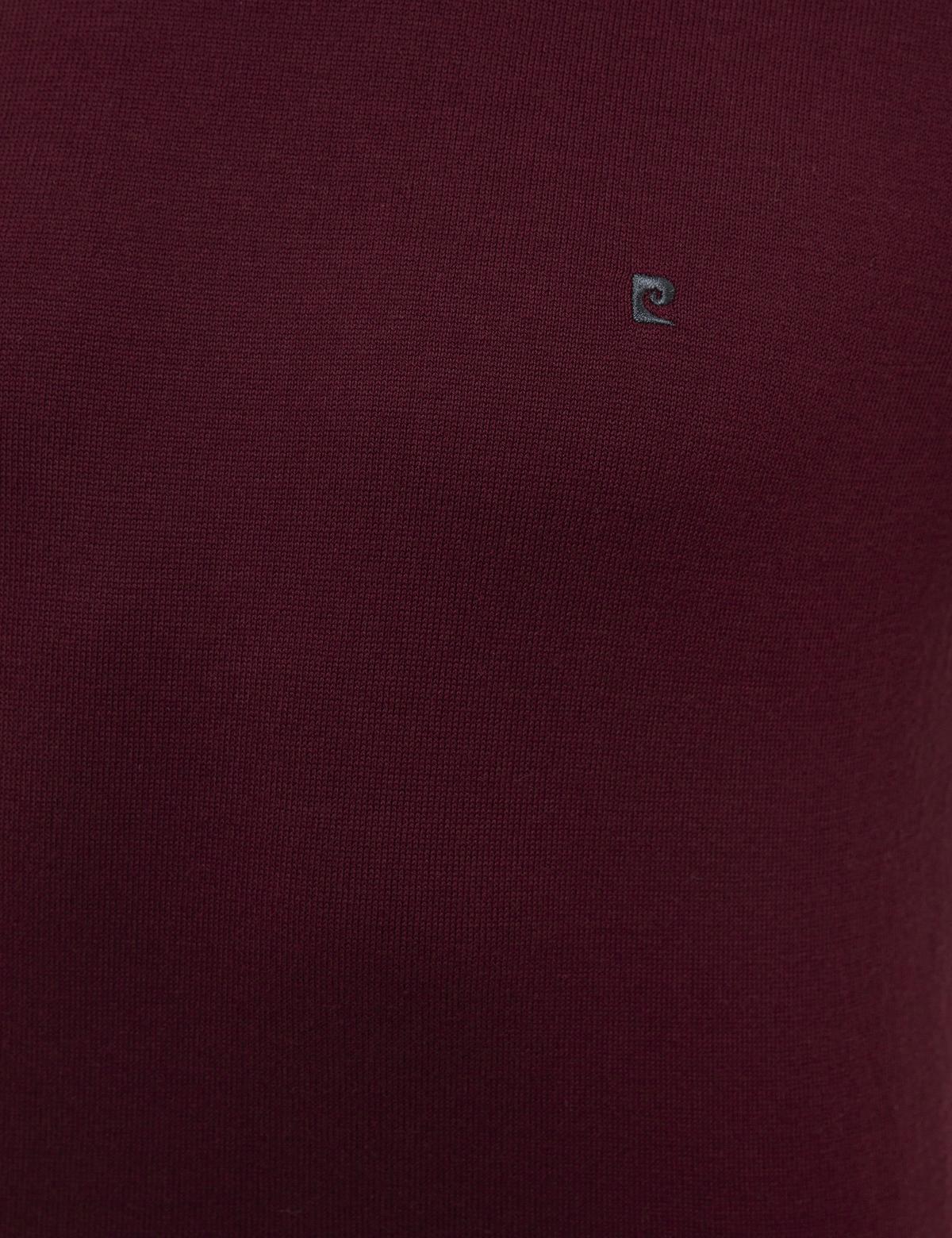 Bordo Slim Fit Yarım Balıkçı Yaka Basic Triko Kazak - 50230807021