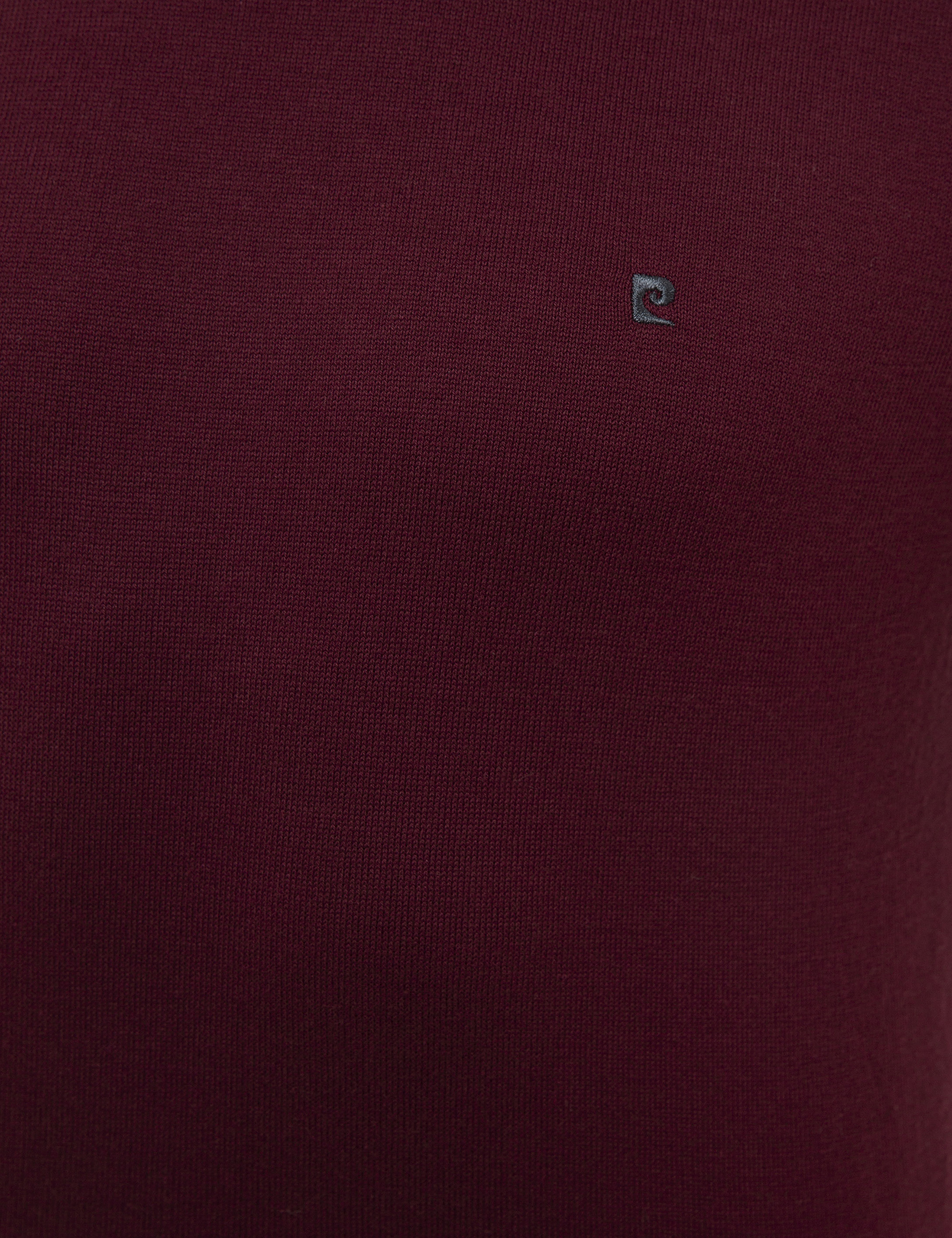 Bordo Slim Fit Yarım Balıkçı Yaka Basic Triko Kazak - Image 6