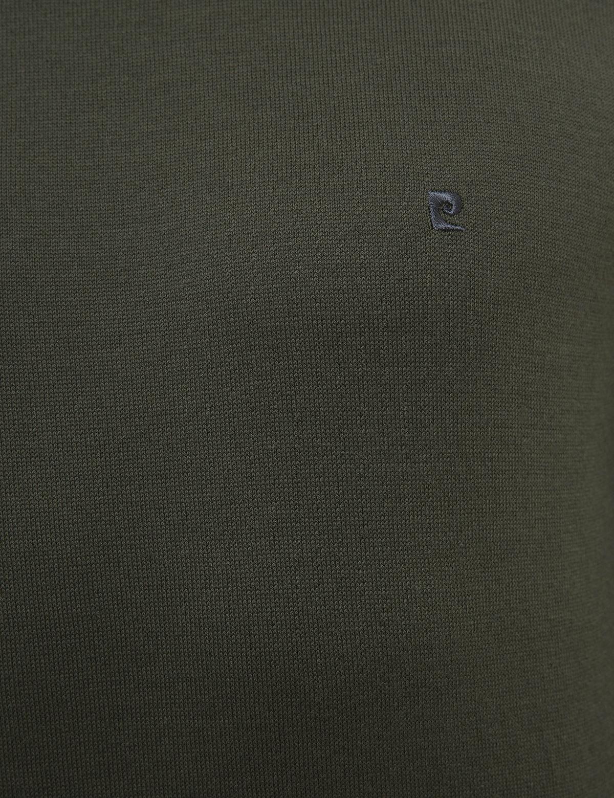 Yeşil Slim Fit Yarım Balıkçı Yaka Basic Triko Kazak - 50230807031