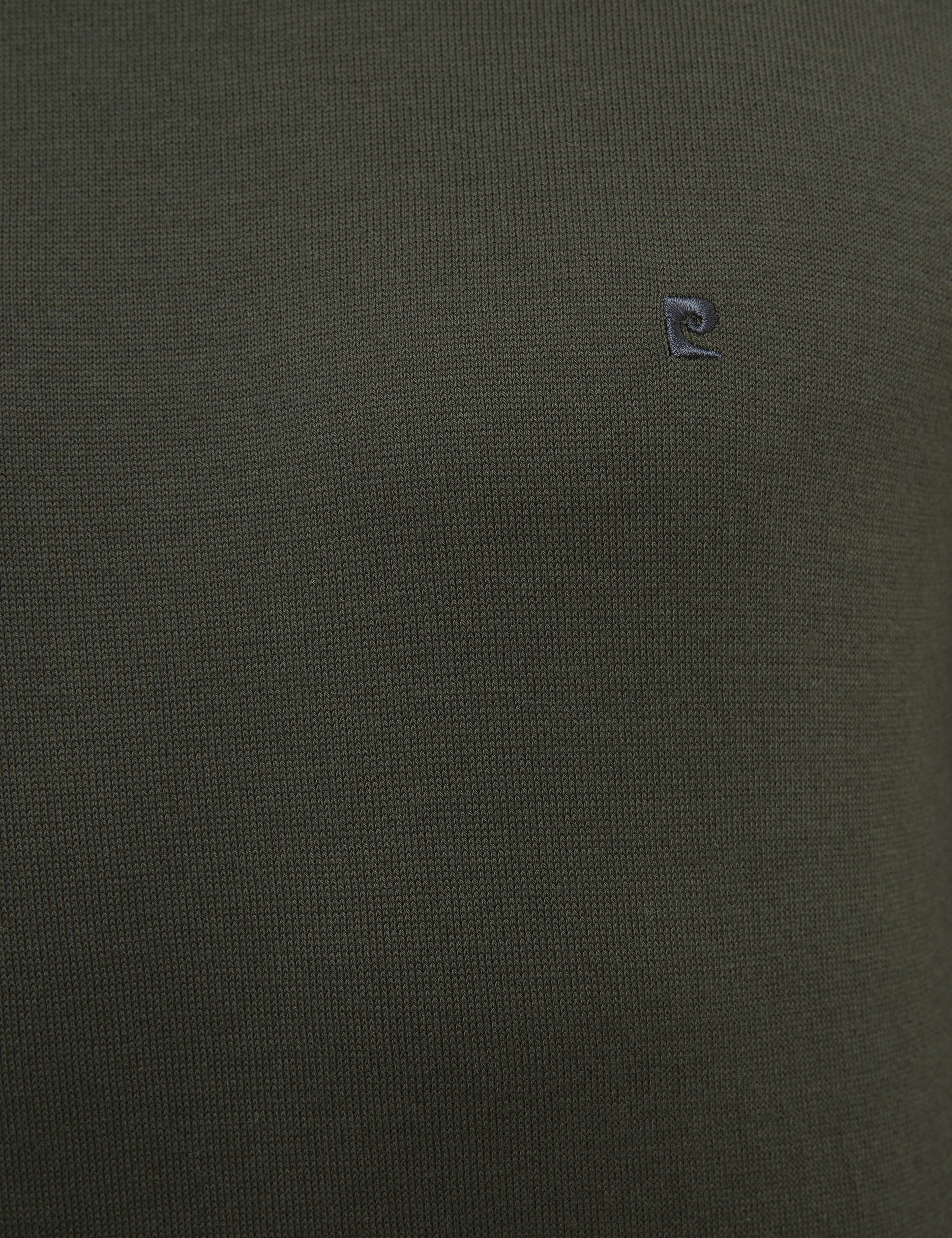 Yeşil Slim Fit Yarım Balıkçı Yaka Basic Triko Kazak