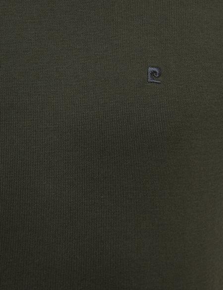 Yeşil Slim Fit Tam Balıkçı Yaka Basic Triko Kazak - 50230785036