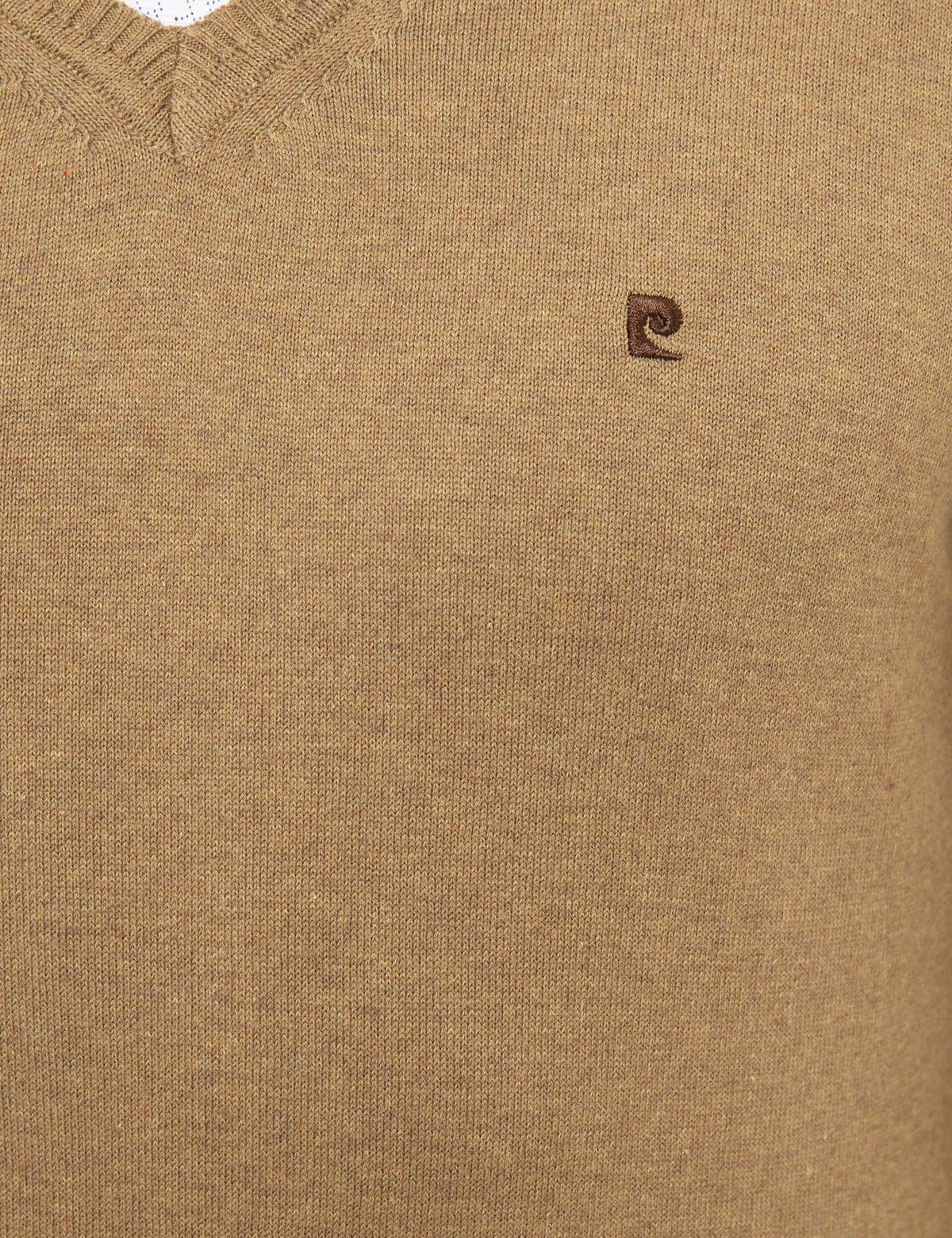 Camel Melanj Slim Fit V Yaka Basic Triko Kazak - 50230806078