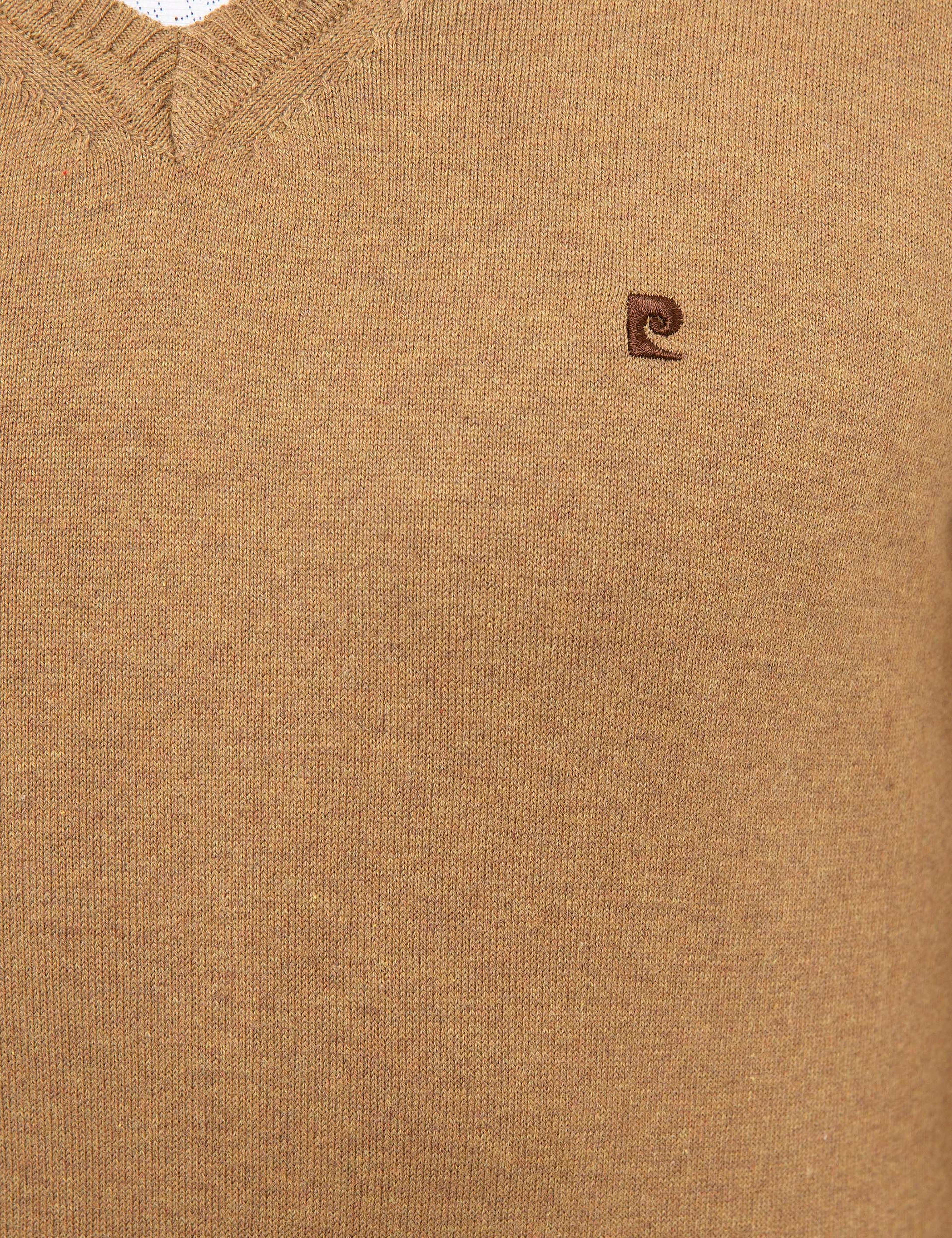 Camel Melanj Slim Fit V Yaka Basic Triko Kazak - Image 6