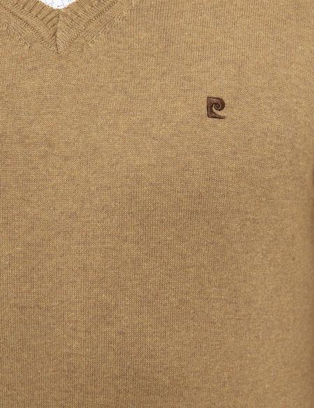 Camel Melanj Slim Fit V Yaka Basic Triko Kazak - 50230806078