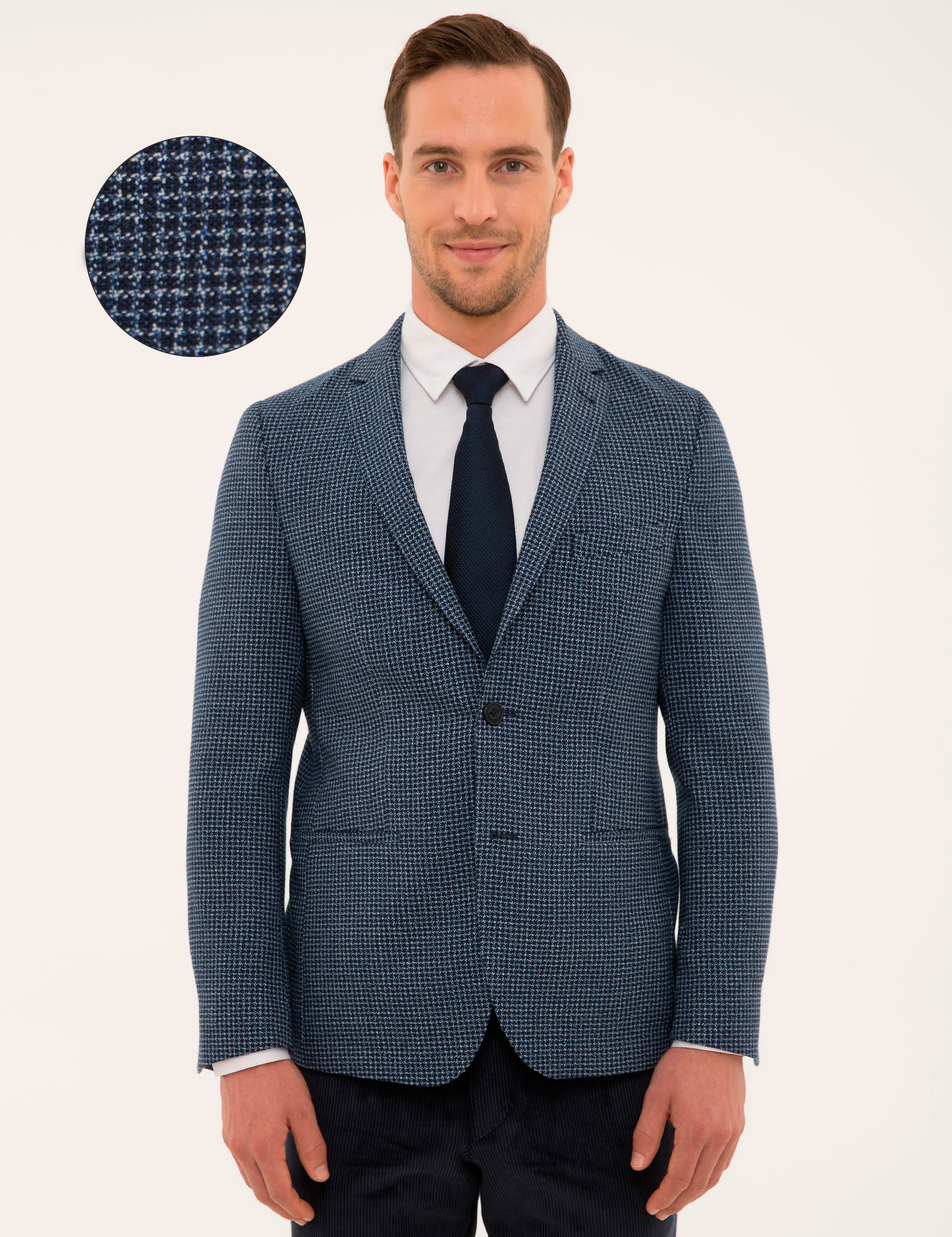 Lacivert Ekstra Slim Fit Ceket - Image 1
