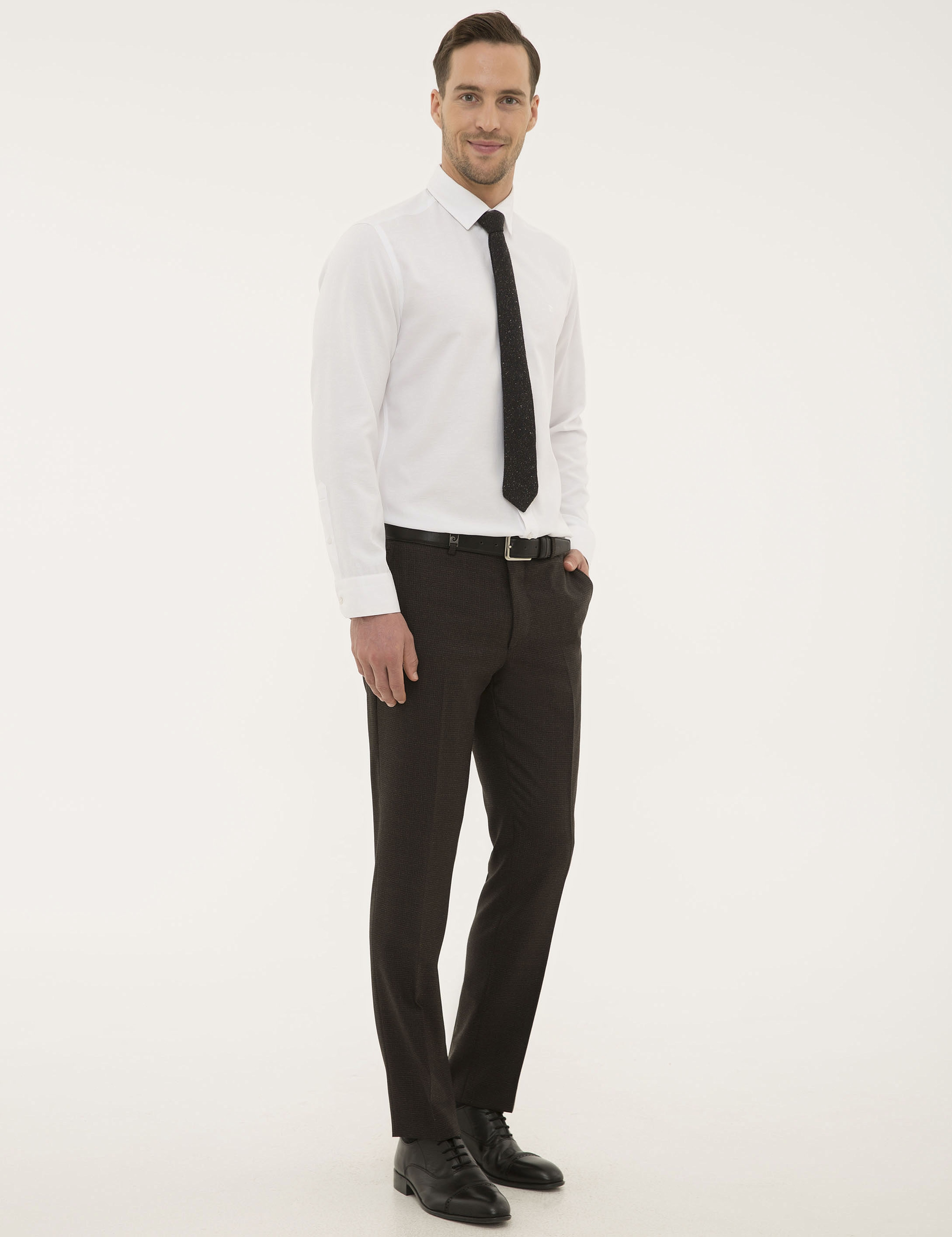 Kahverengi Slim Fit Pantolon - Image 2