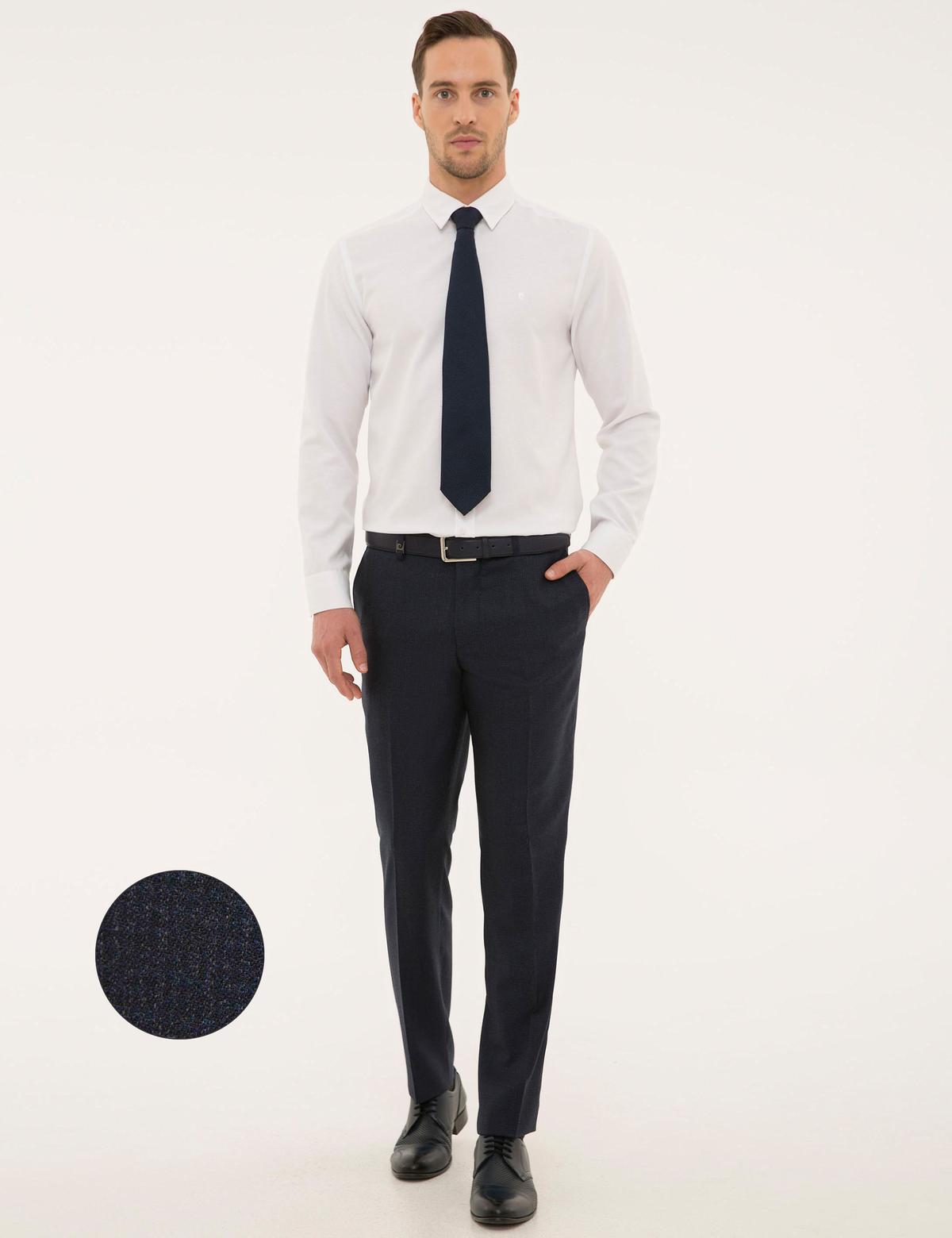 Lacivert Slim Fit Kumaş Pantolon