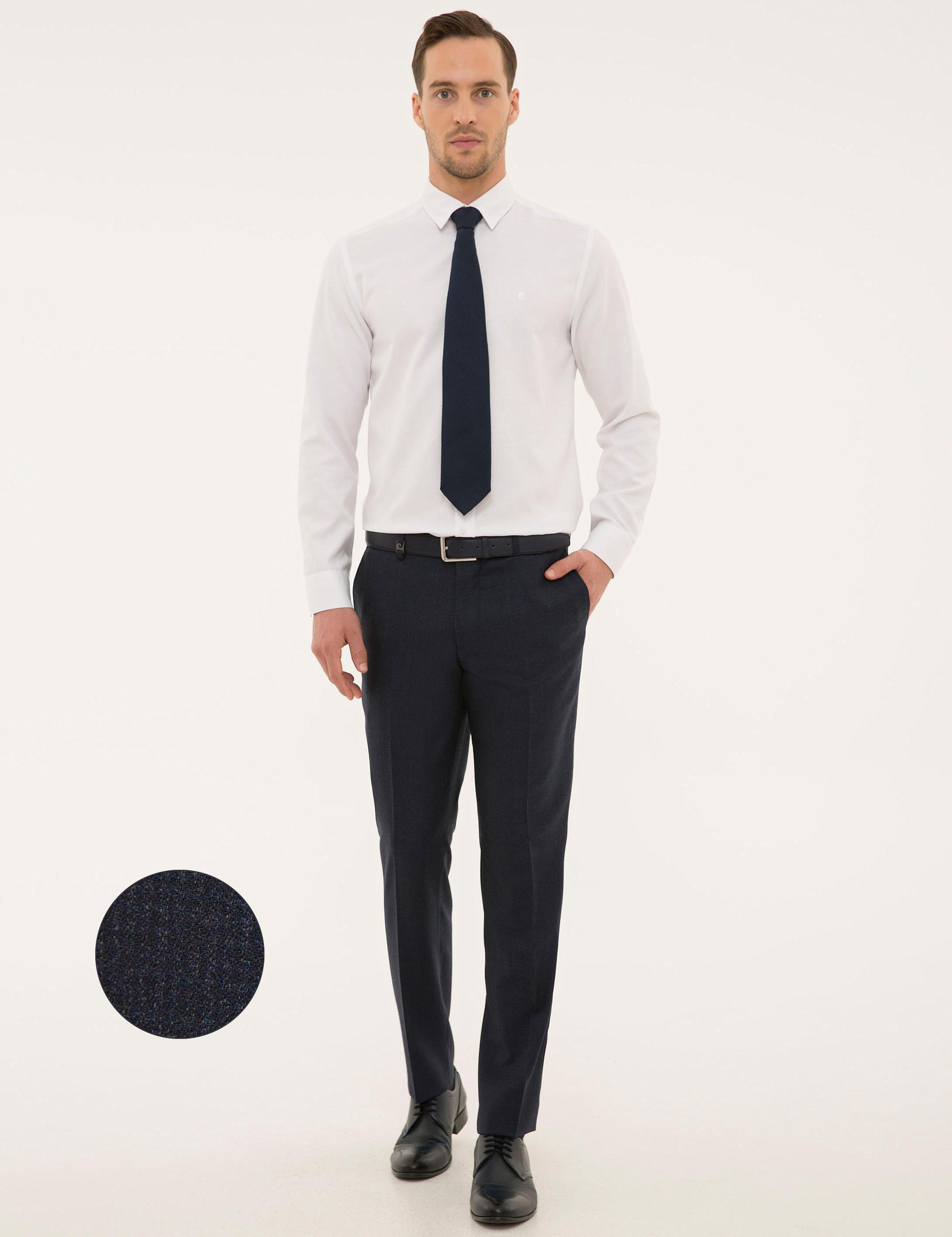 Lacivert Slim Fit Kumaş Pantolon