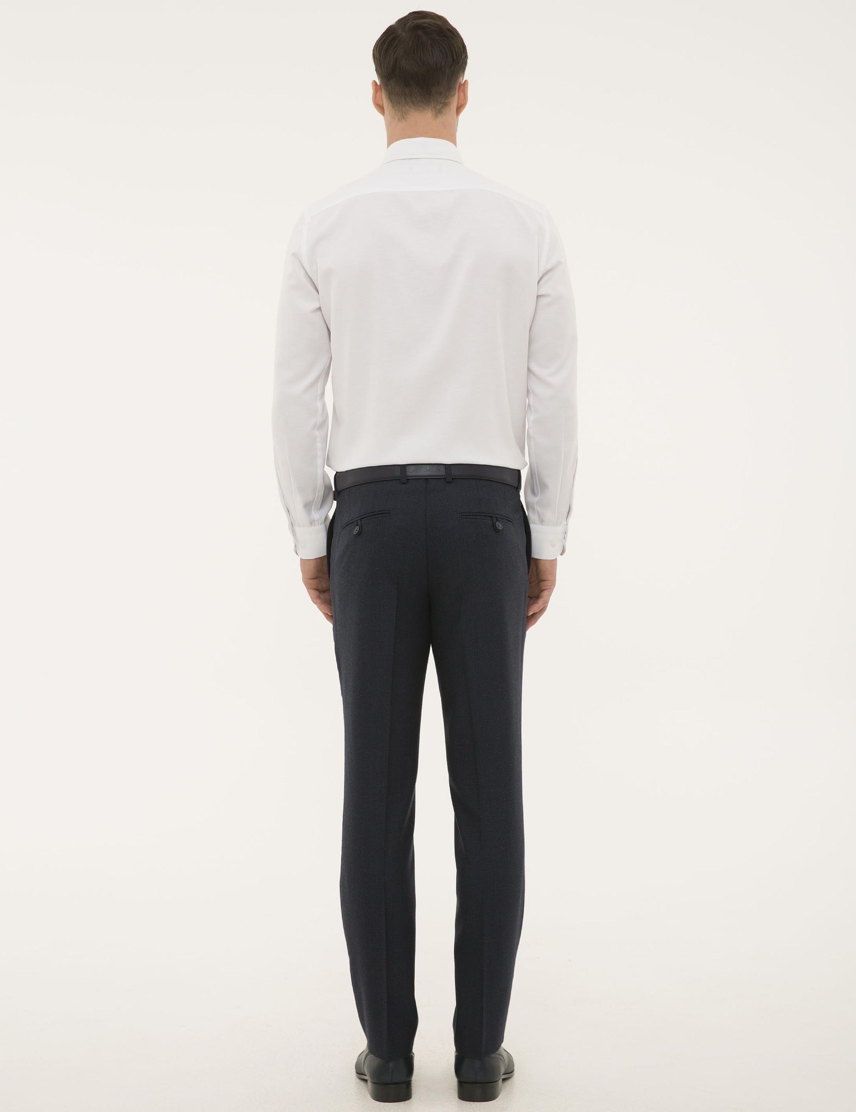 Lacivert Slim Fit Kumaş Pantolon