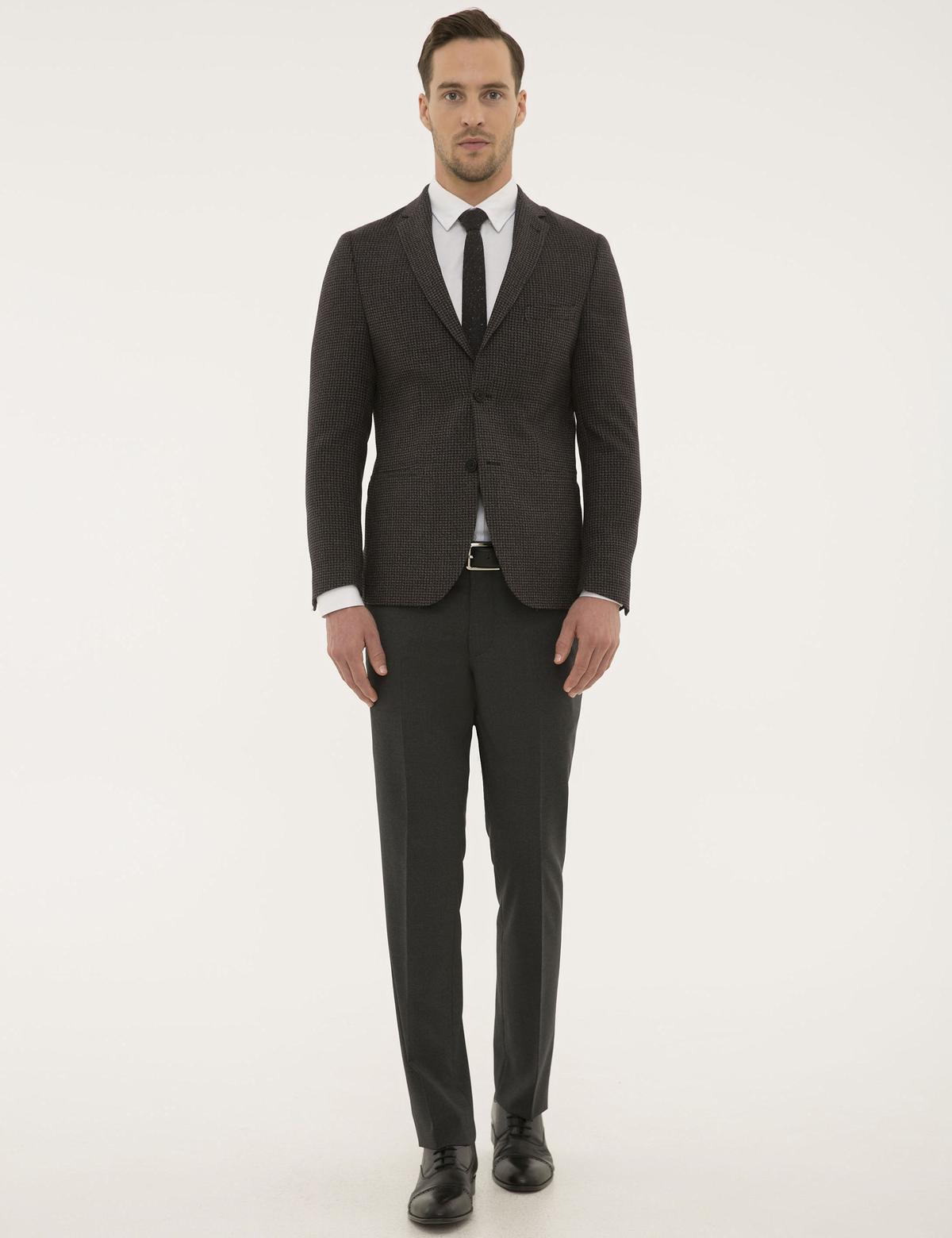 Bordo Ekstra Slim Fit Ceket - 50197678077