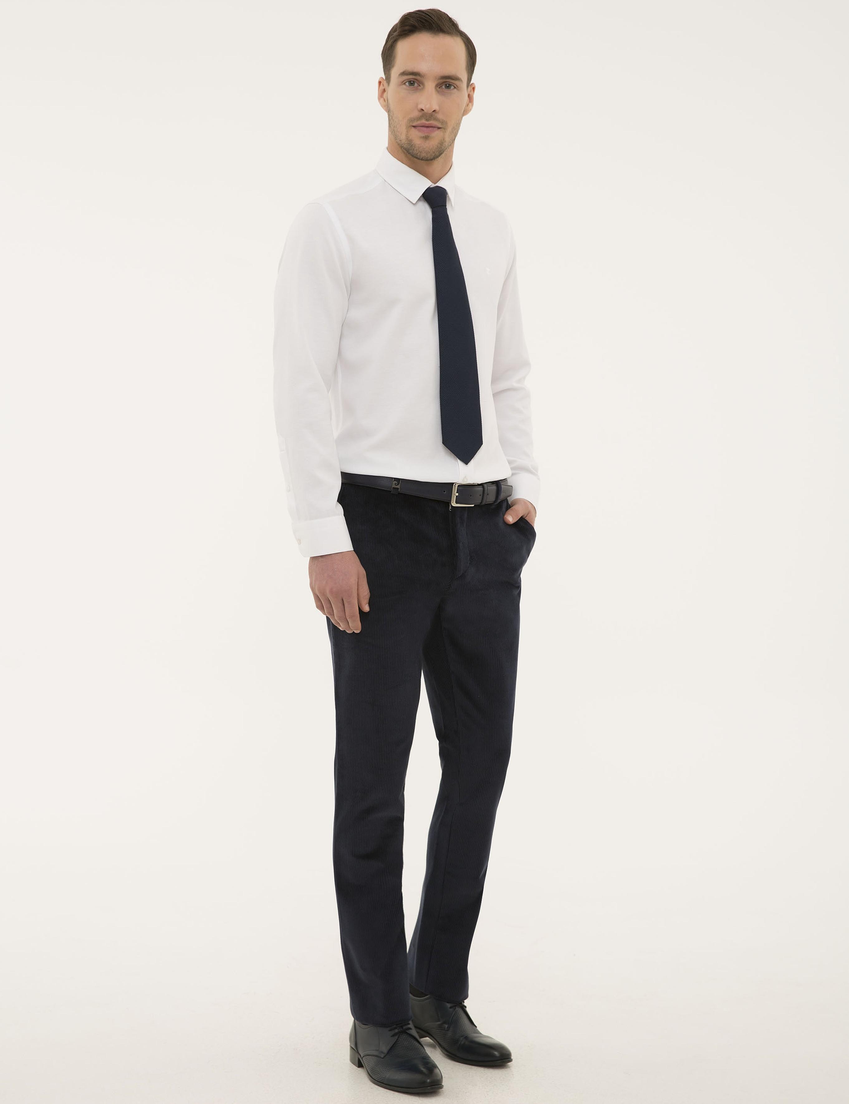 Lacivert Slim Fit Kumaş Pantolon