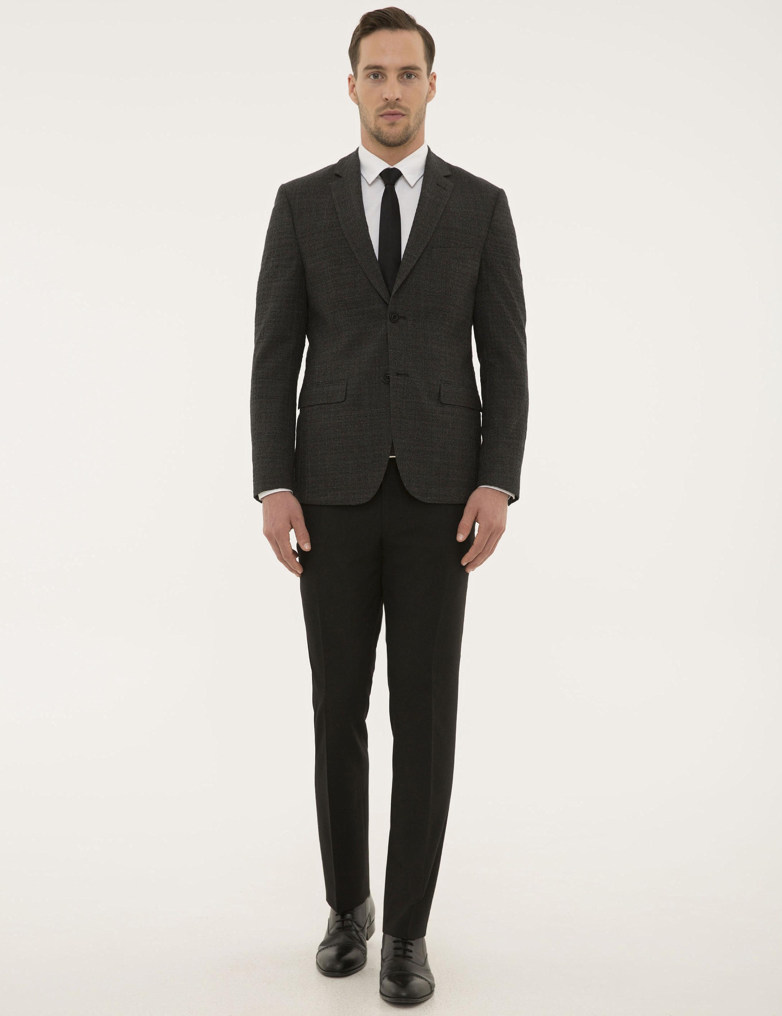 Füme Slim Fit Ceket