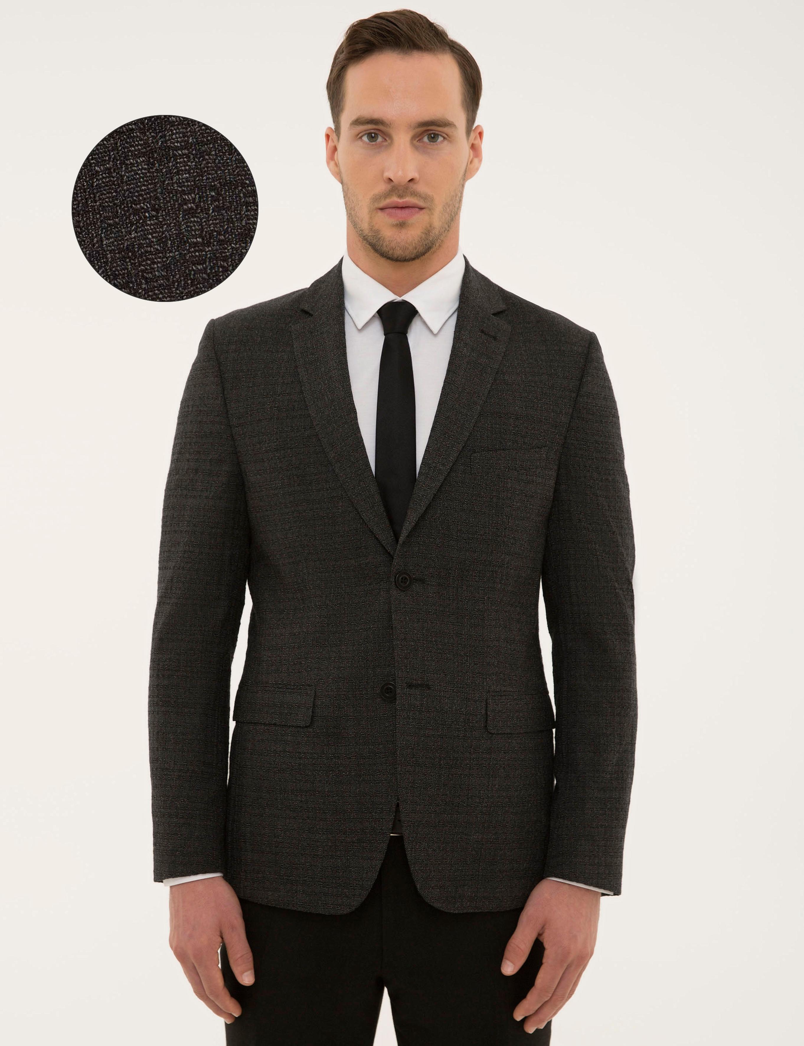 Füme Slim Fit Ceket