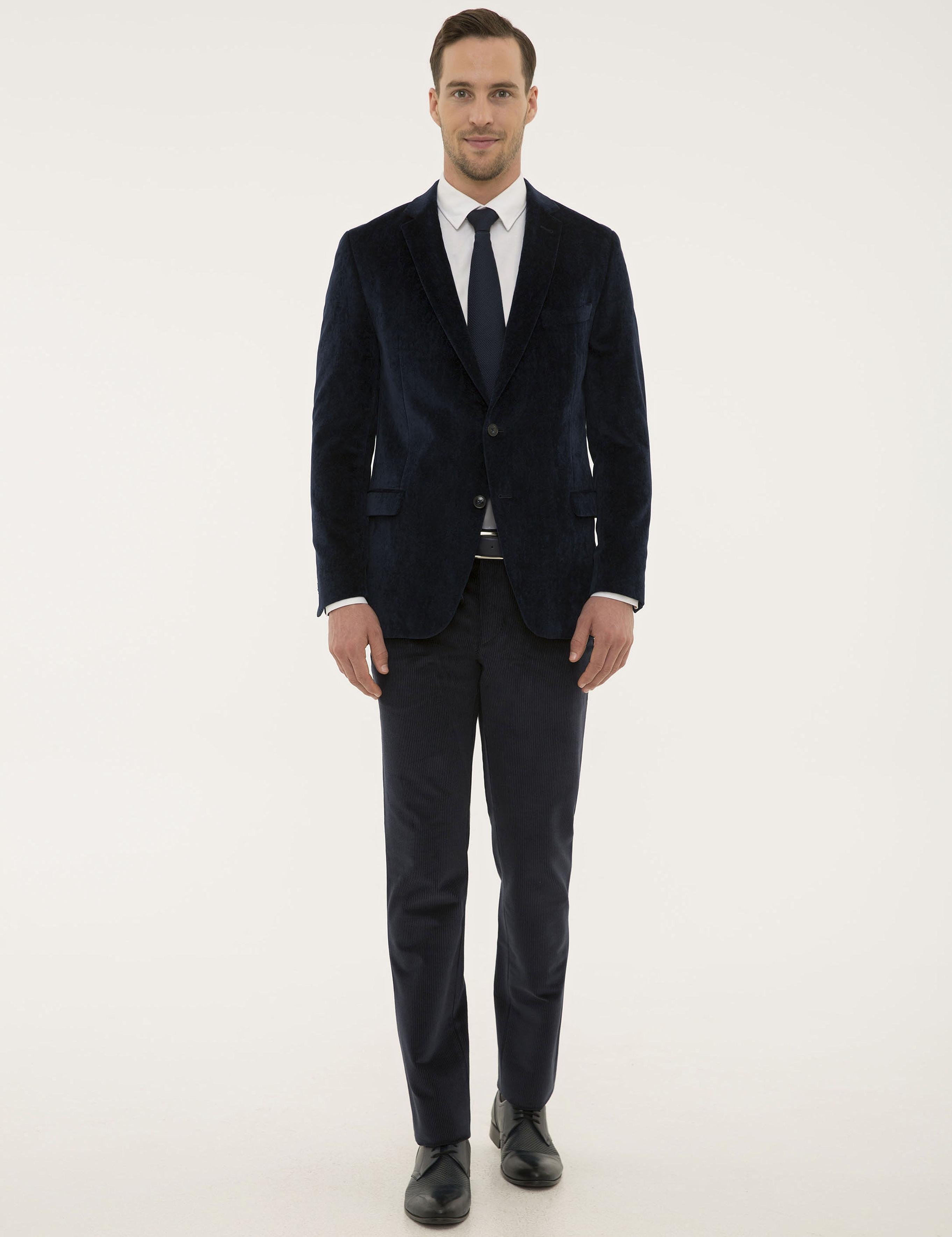 Lacivert Ekstra Slim Fit Ceket