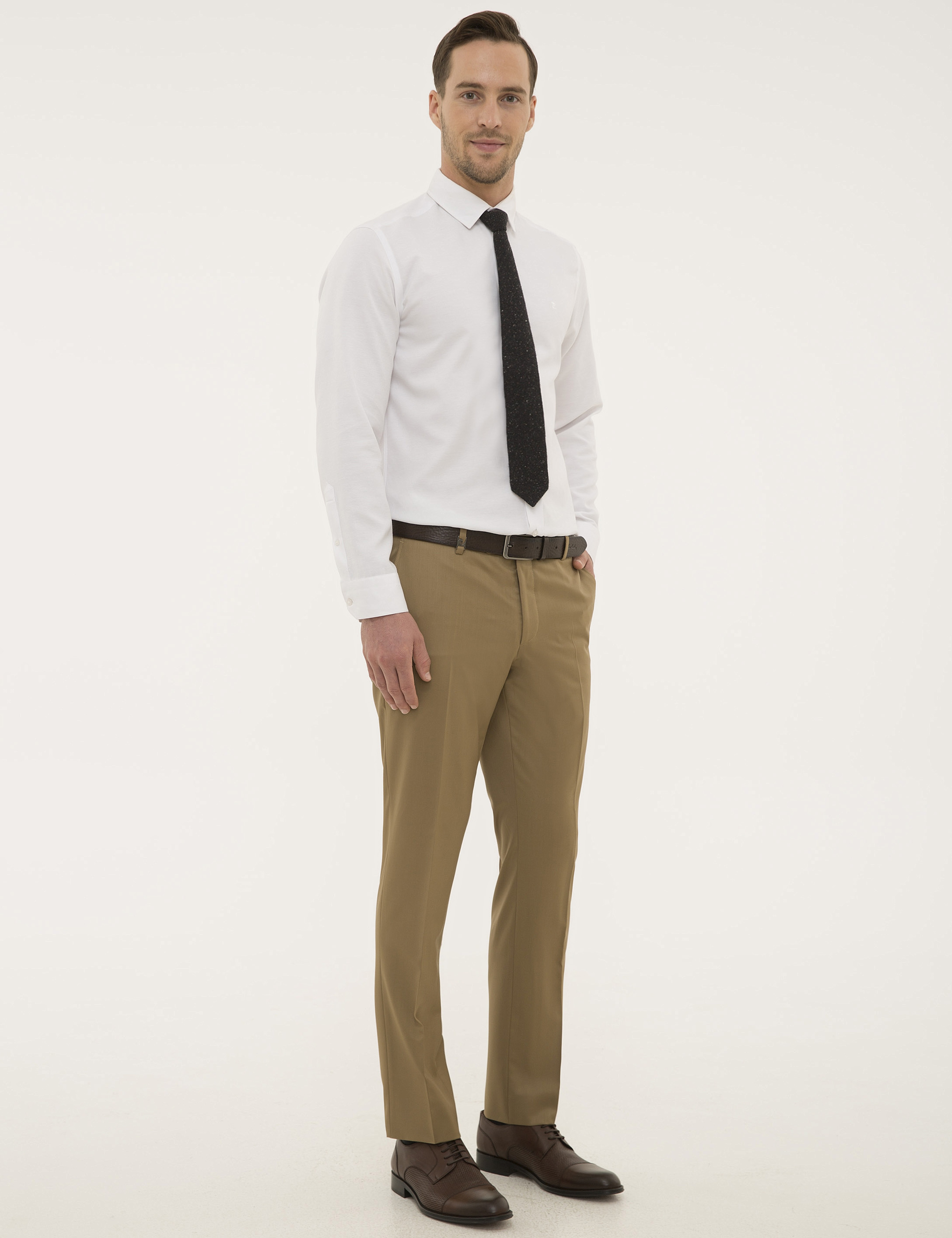 Kahverengi Slim Fit Pantolon - Image 2