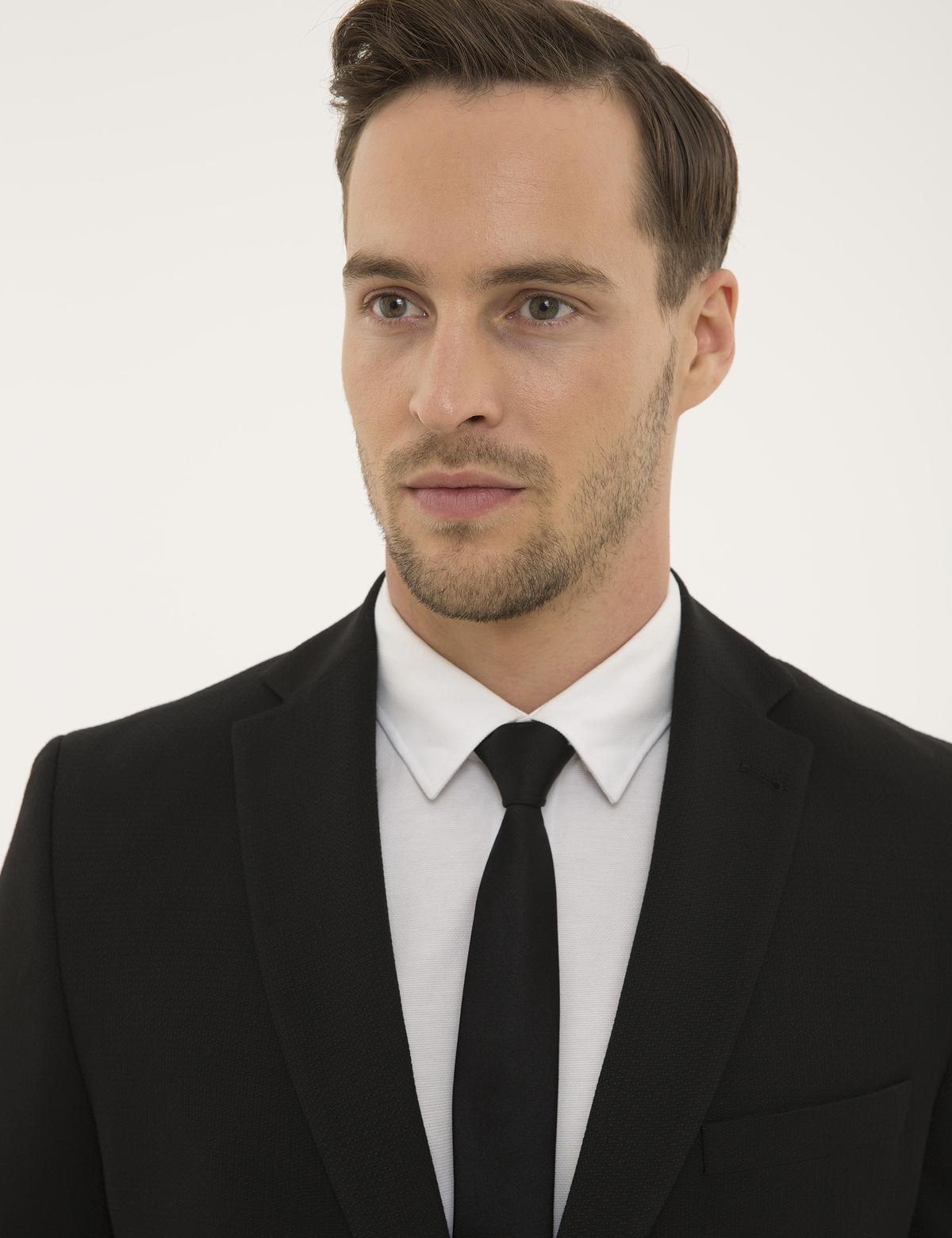 Siyah Slim Fit Ceket - 50195225005