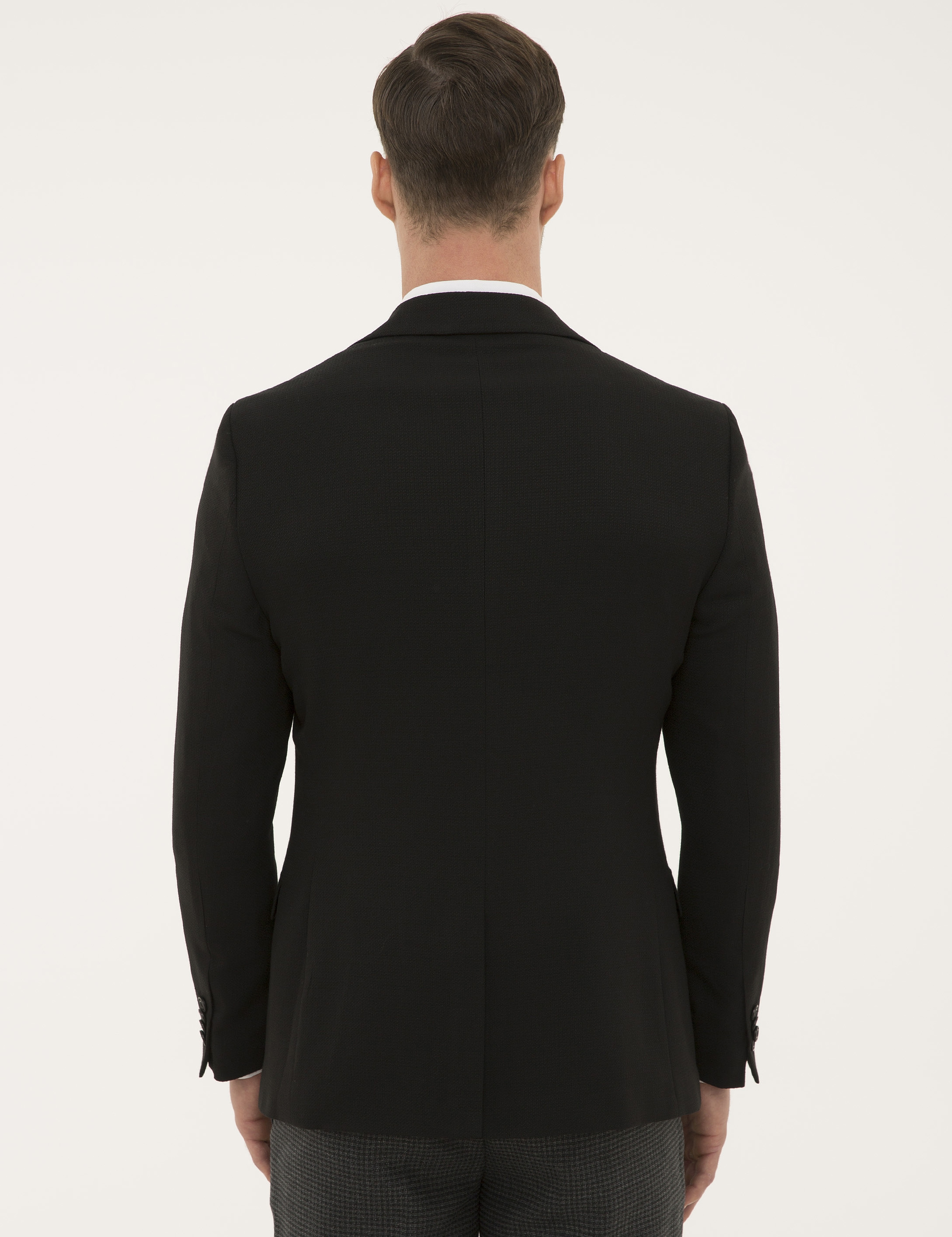 Siyah Slim Fit Ceket - Image 4
