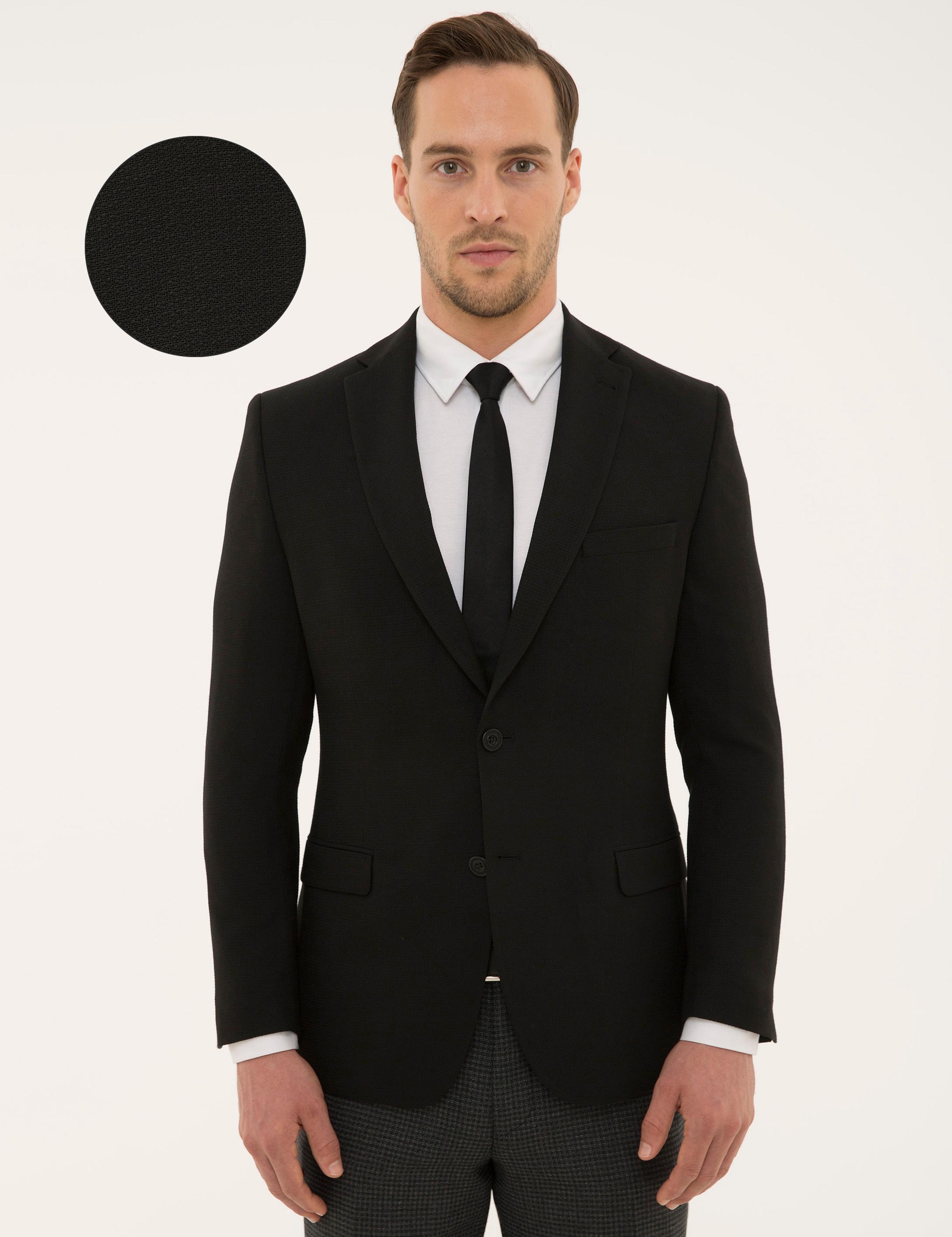 Siyah Slim Fit Ceket