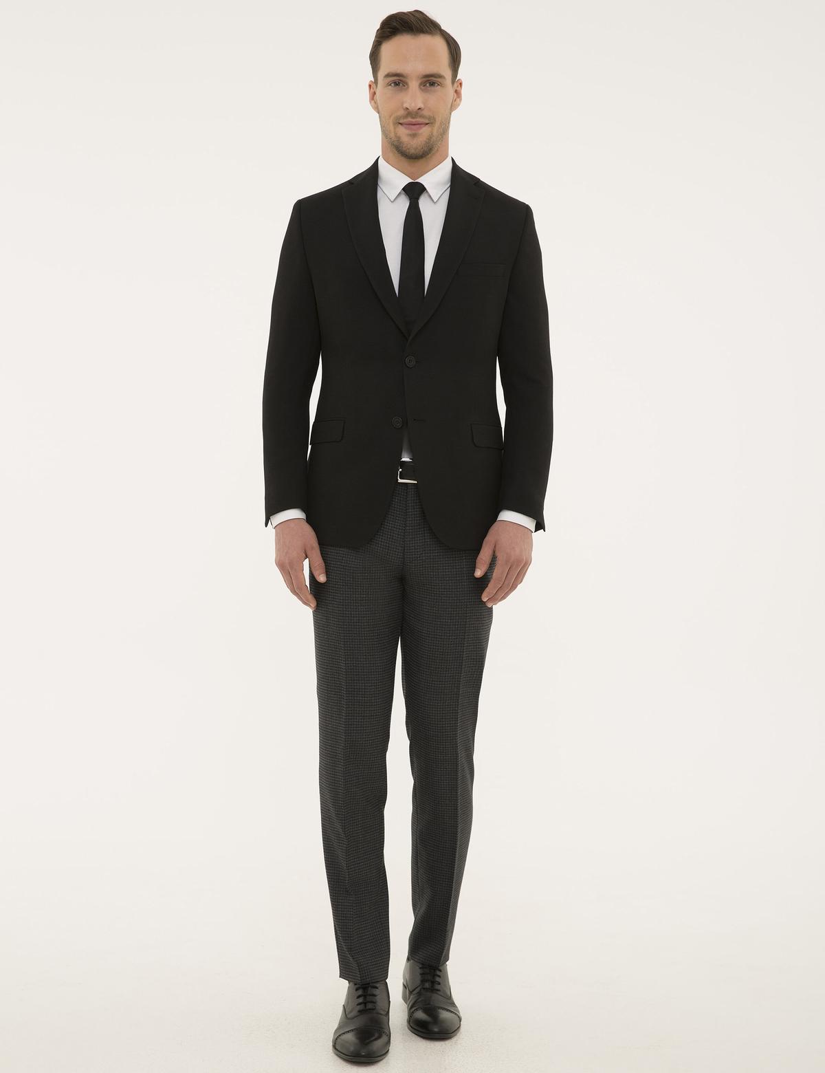 Siyah Slim Fit Ceket - 50195225005