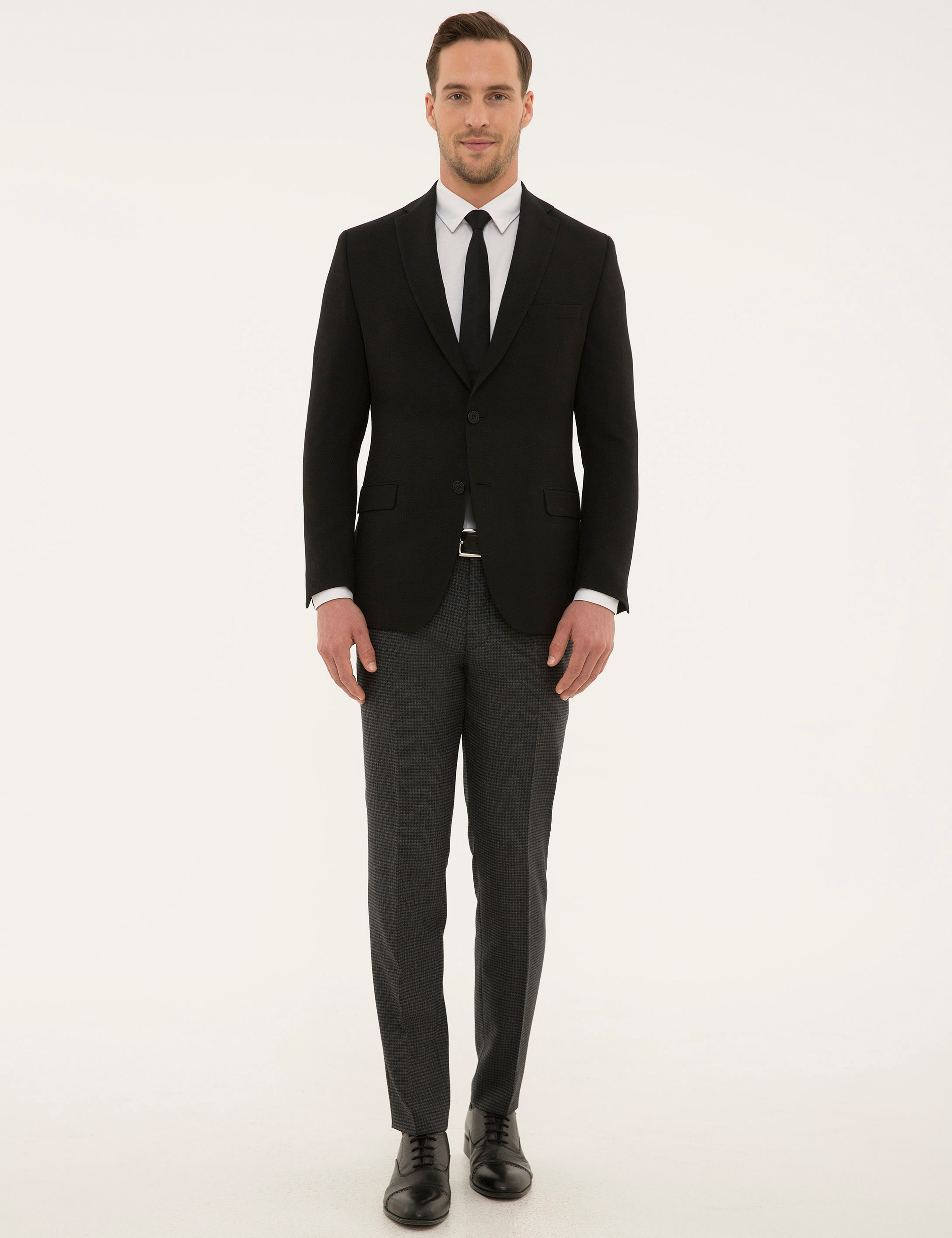 Siyah Slim Fit Ceket - Image 5