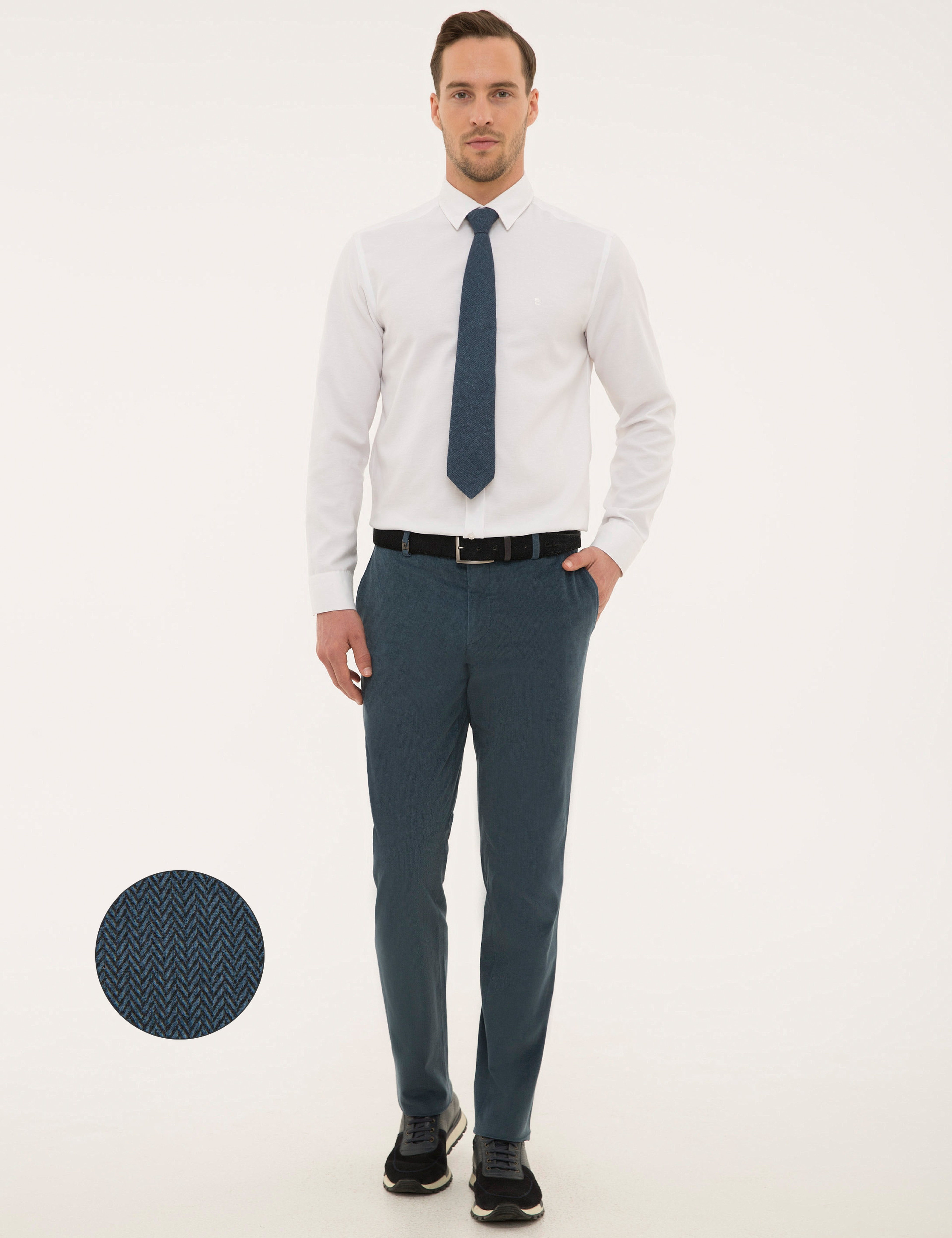 Mavi Slim Fit Pantolon - Image 1