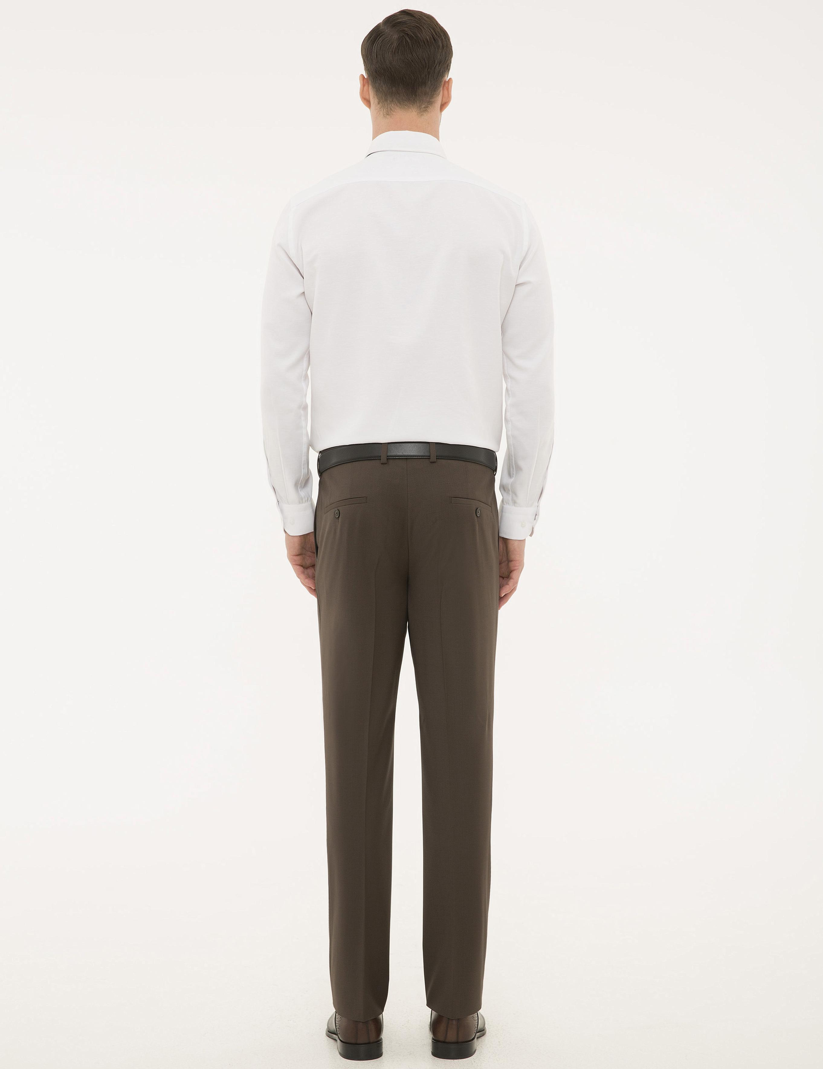 Açık Kahverengi Slim Fit Kumaş Pantolon