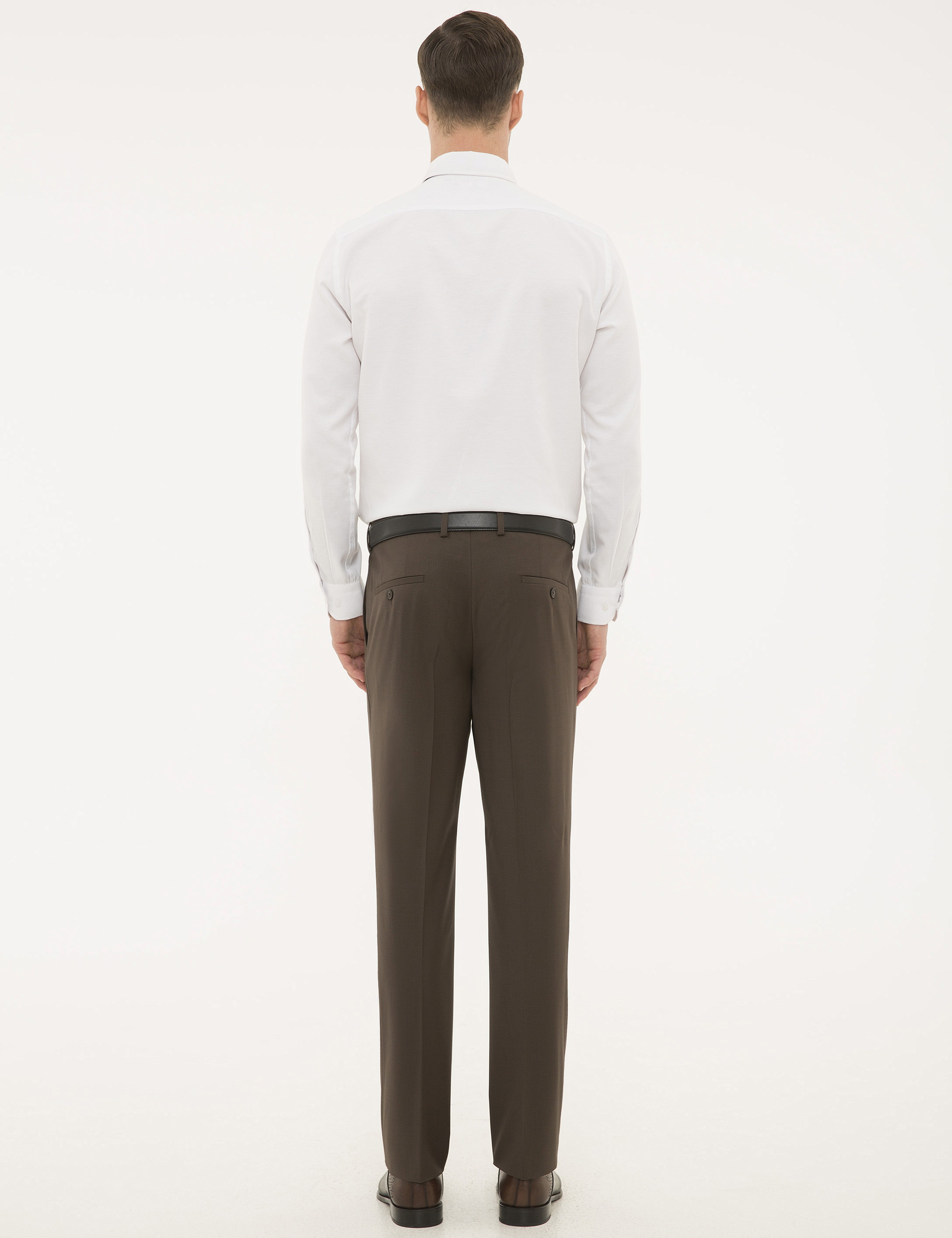 Açık Kahverengi Slim Fit Kumaş Pantolon - Image 3