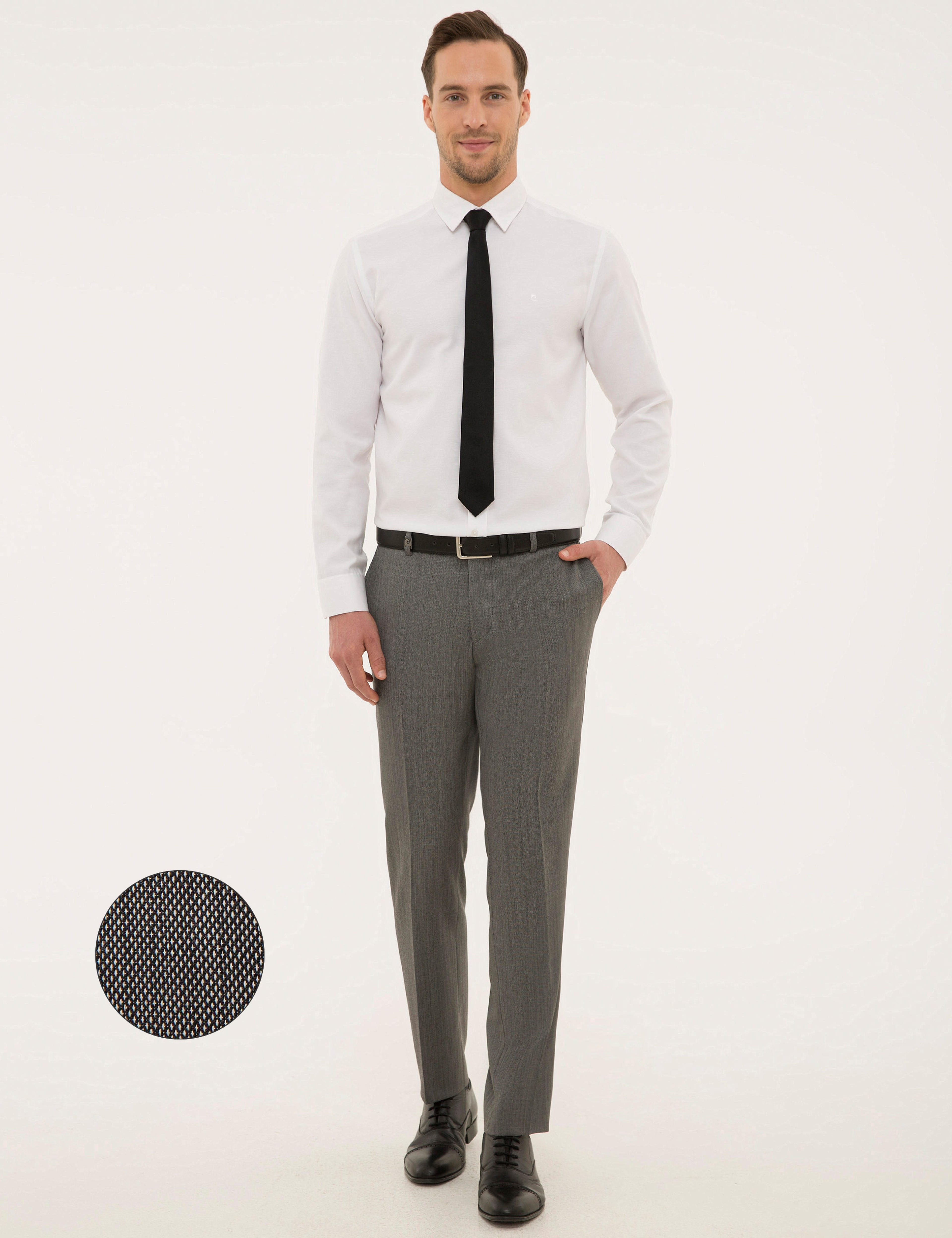 Gri Slim Fit Kumaş Pantolon