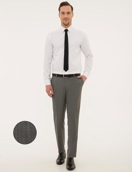 Gri Slim Fit Kumaş Pantolon - 50177258003