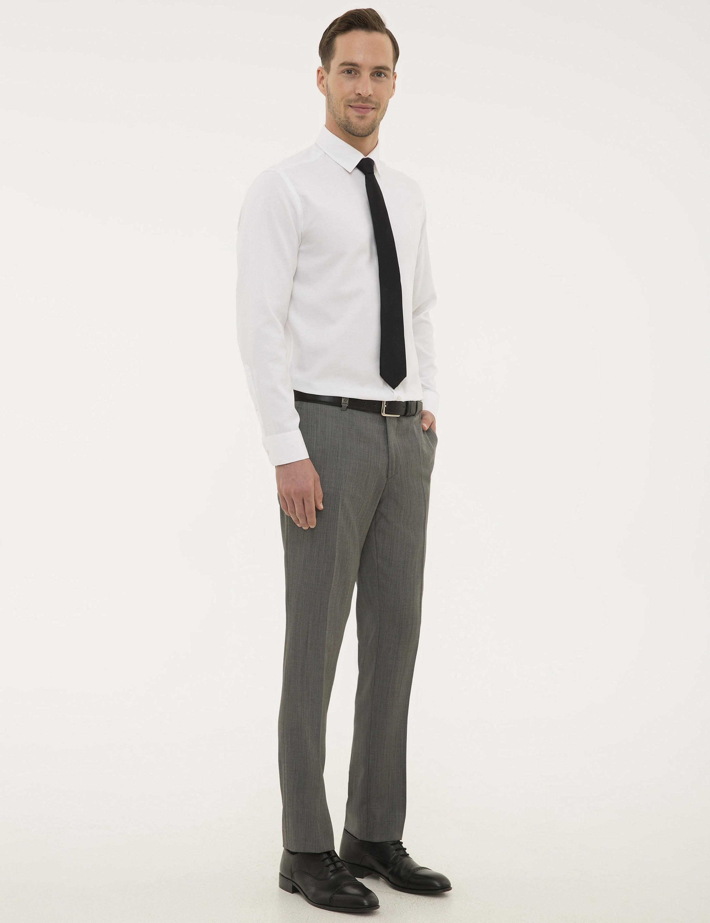 Gri Slim Fit Kumaş Pantolon