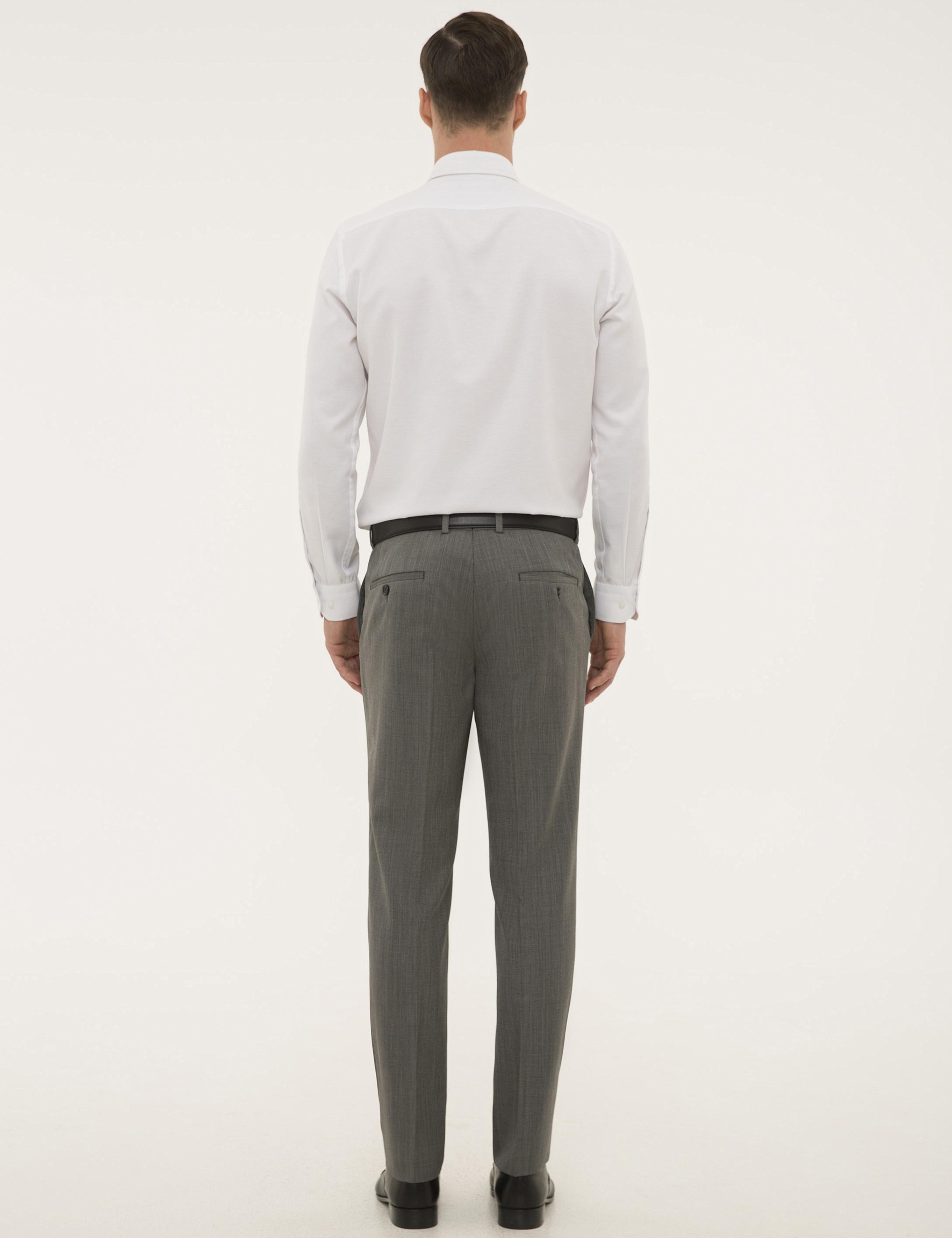 Gri Slim Fit Kumaş Pantolon