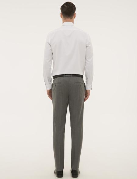 Gri Slim Fit Kumaş Pantolon - 50177258003