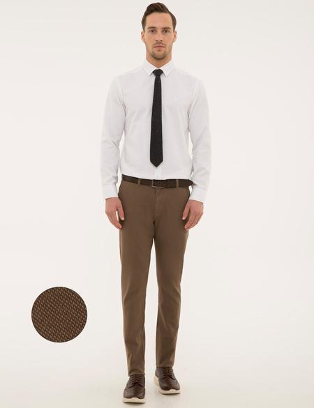 Kahverengi Slim Fit Kumaş Pantolon - 50194556034