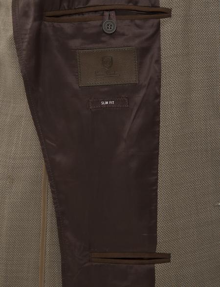 Kahverengi Slim Fit Ceket - 50198283035