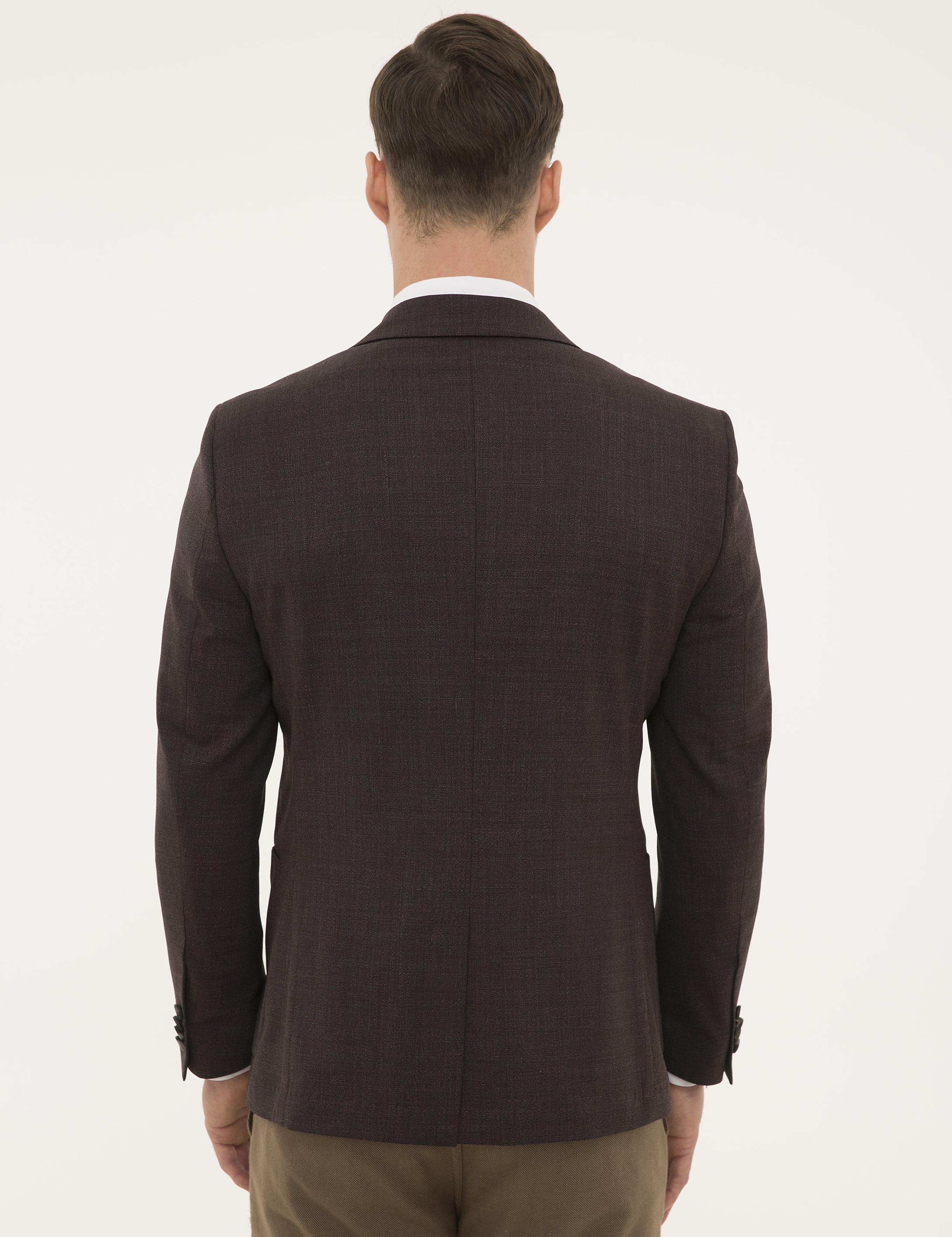 Bordo Ekstra Slim Fit Ceket