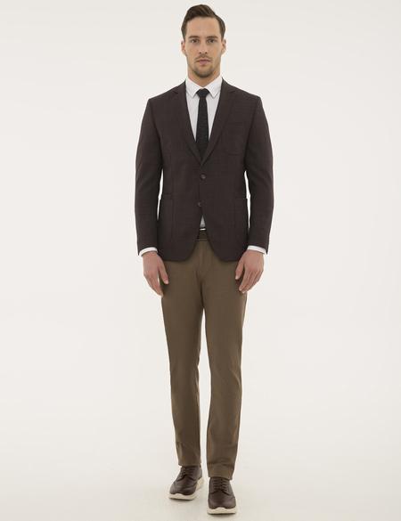 Bordo Ekstra Slim Fit Ceket - 50202155002