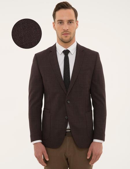 Bordo Ekstra Slim Fit Ceket - 50202155002