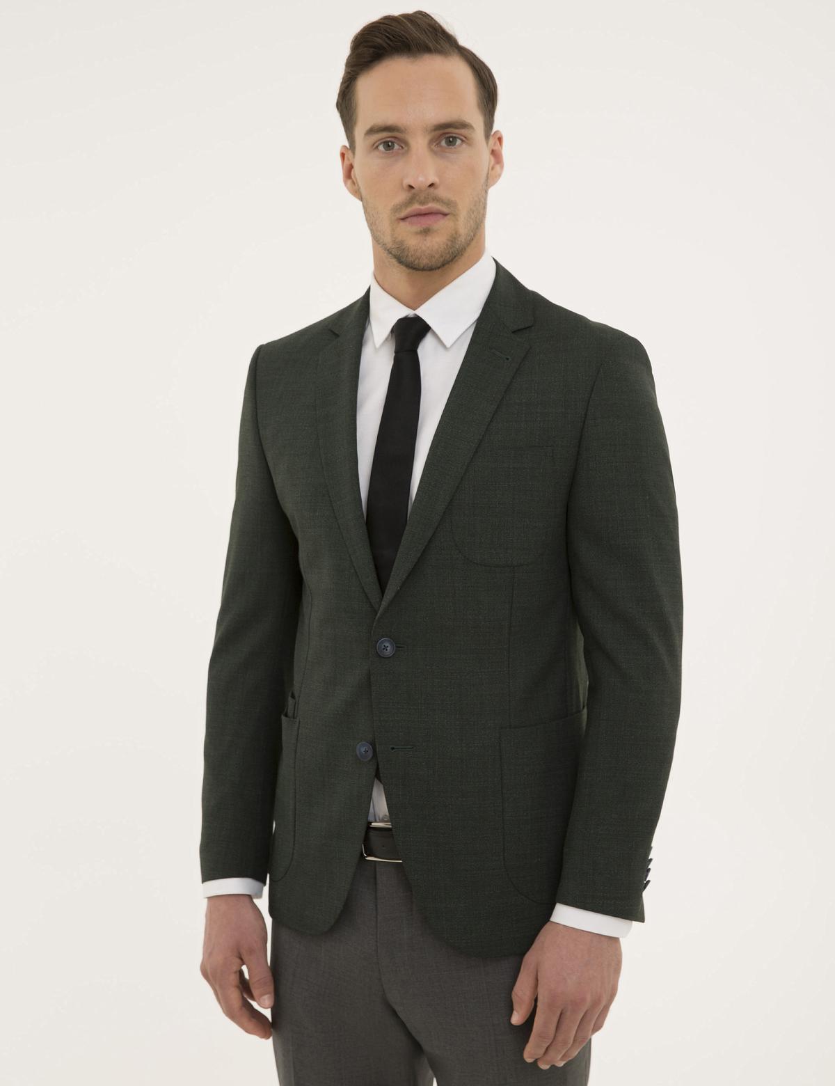 Yeşil Ekstra Slim Fit Ceket - 50202155038