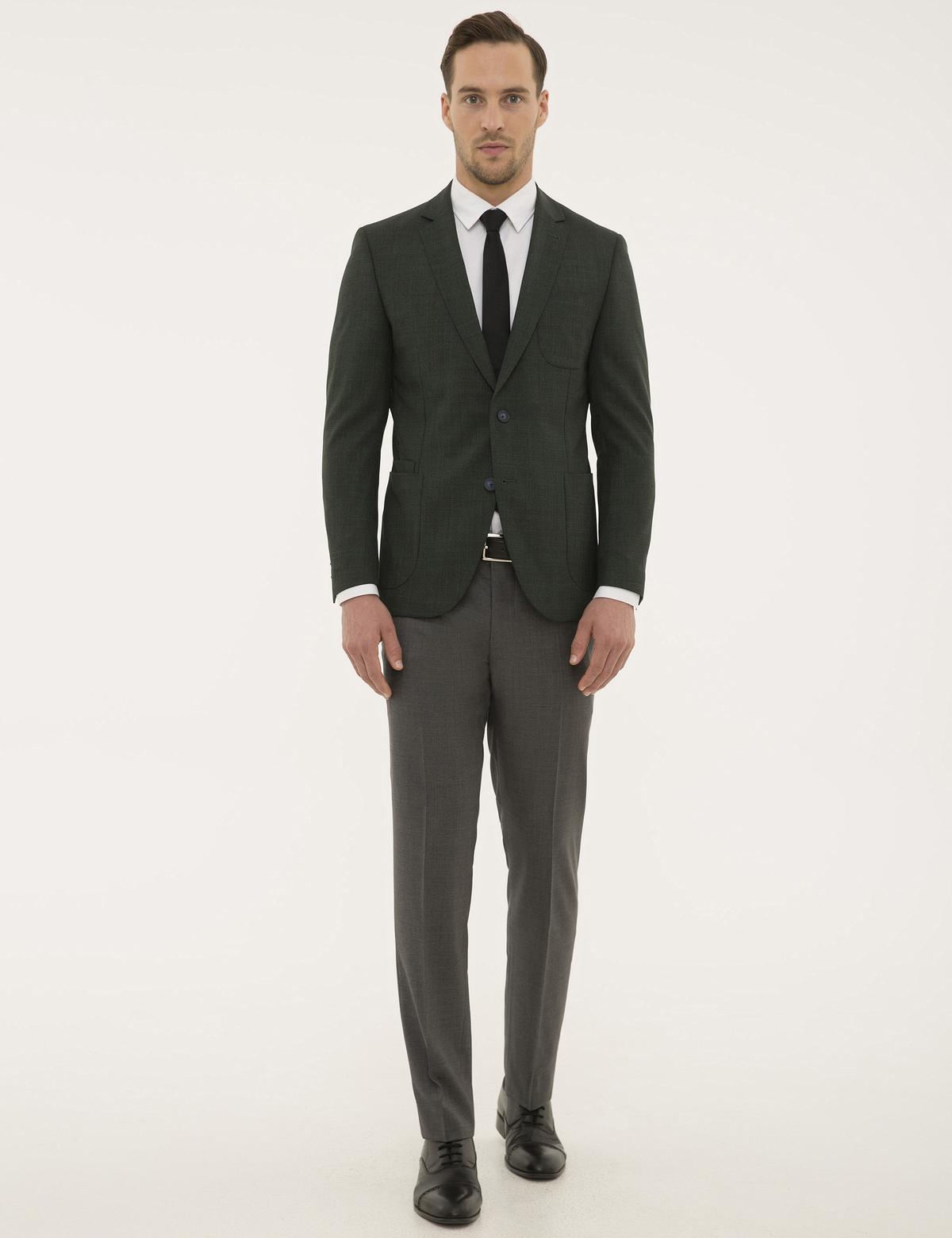 Yeşil Ekstra Slim Fit Ceket - 50202155038