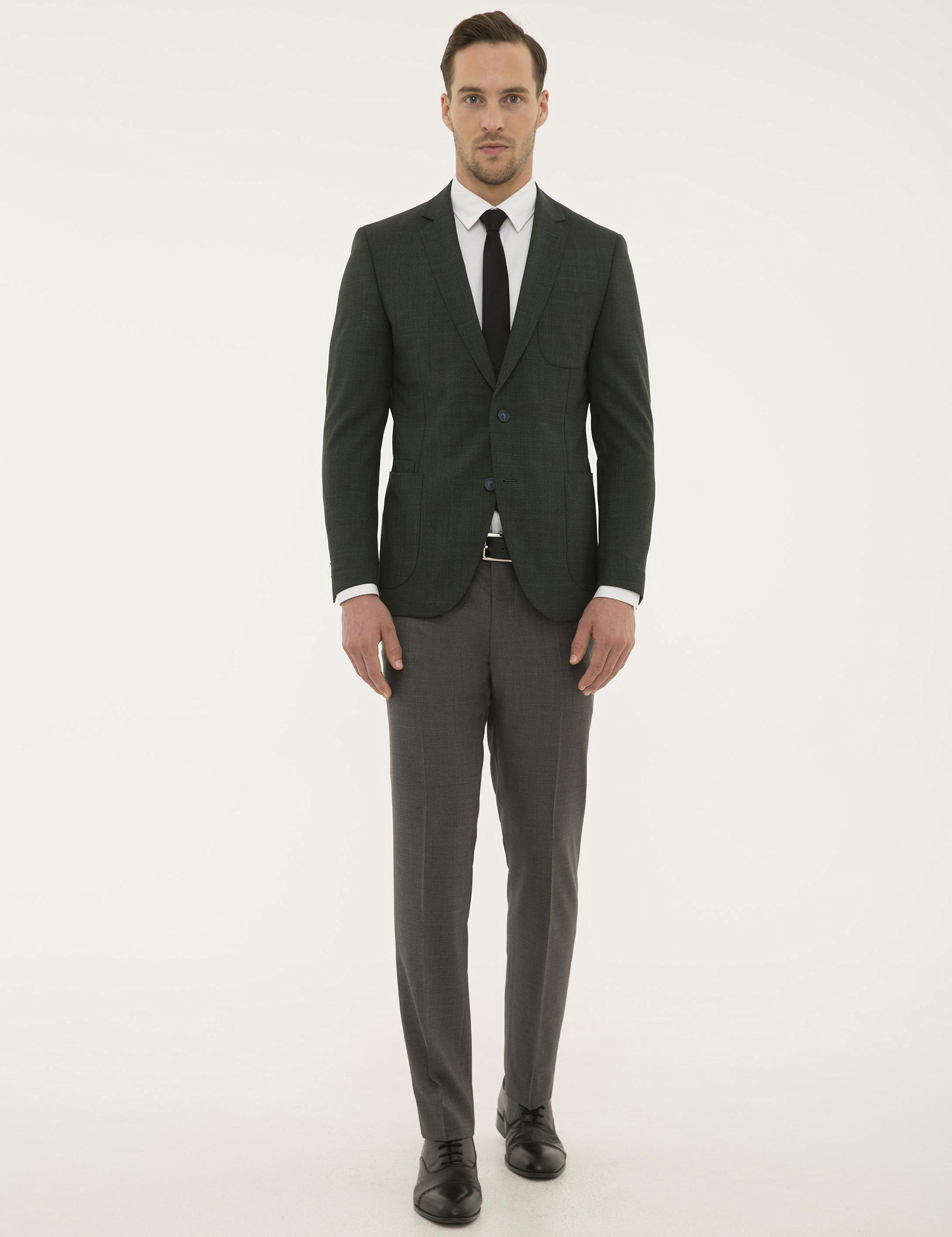 Yeşil Ekstra Slim Fit Ceket