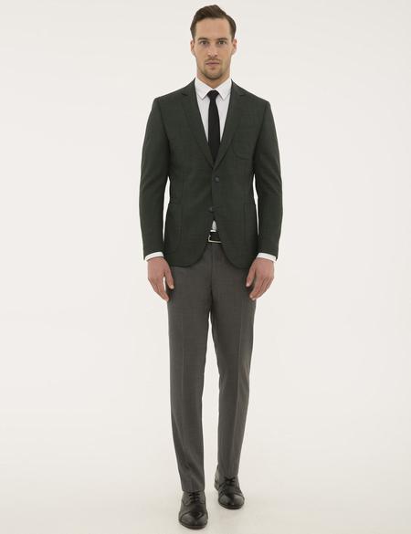 Yeşil Ekstra Slim Fit Ceket - 50202155038