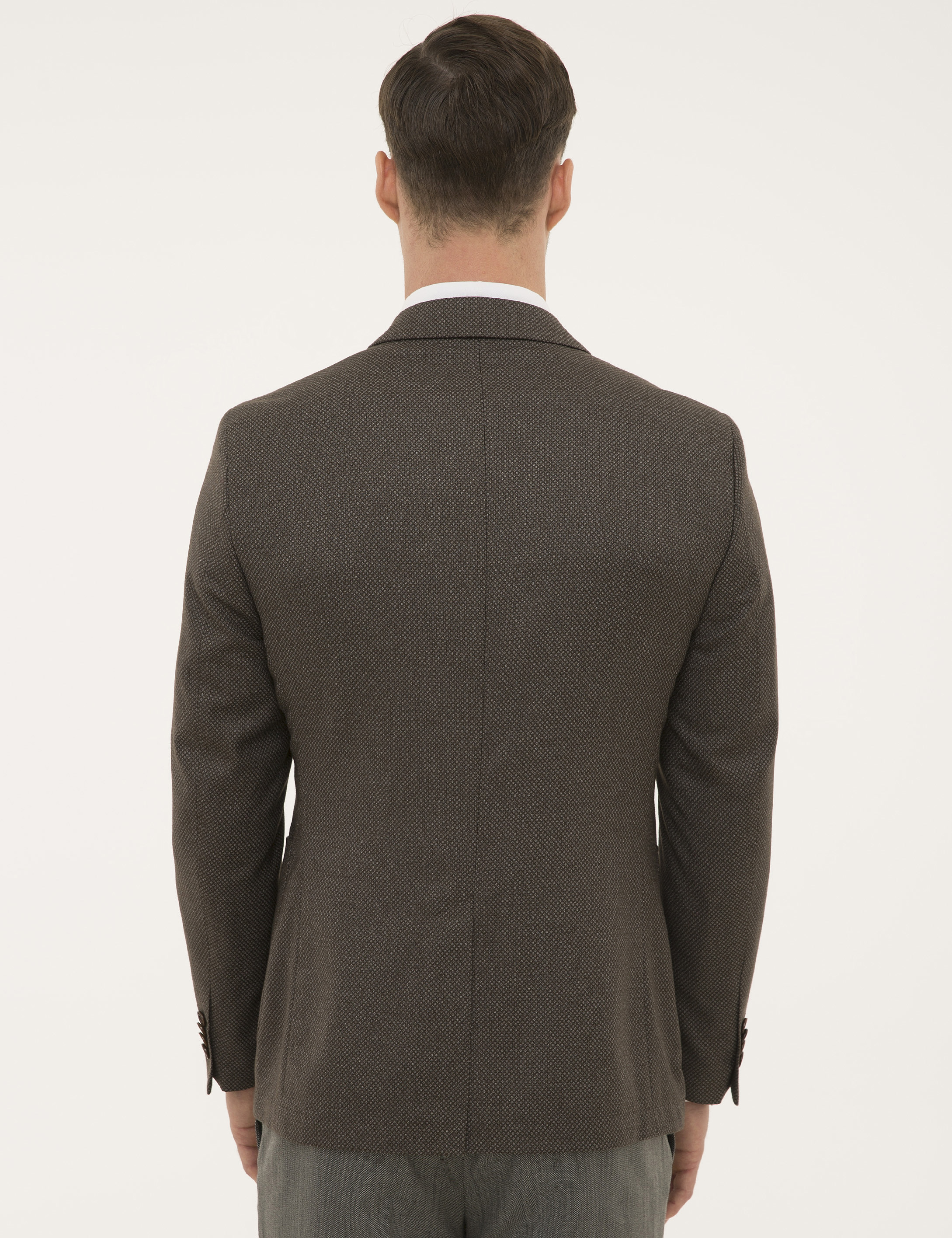 Kahverengi Slim Fit Ceket