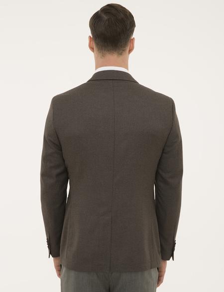 Kahverengi Slim Fit Ceket - 50203026002