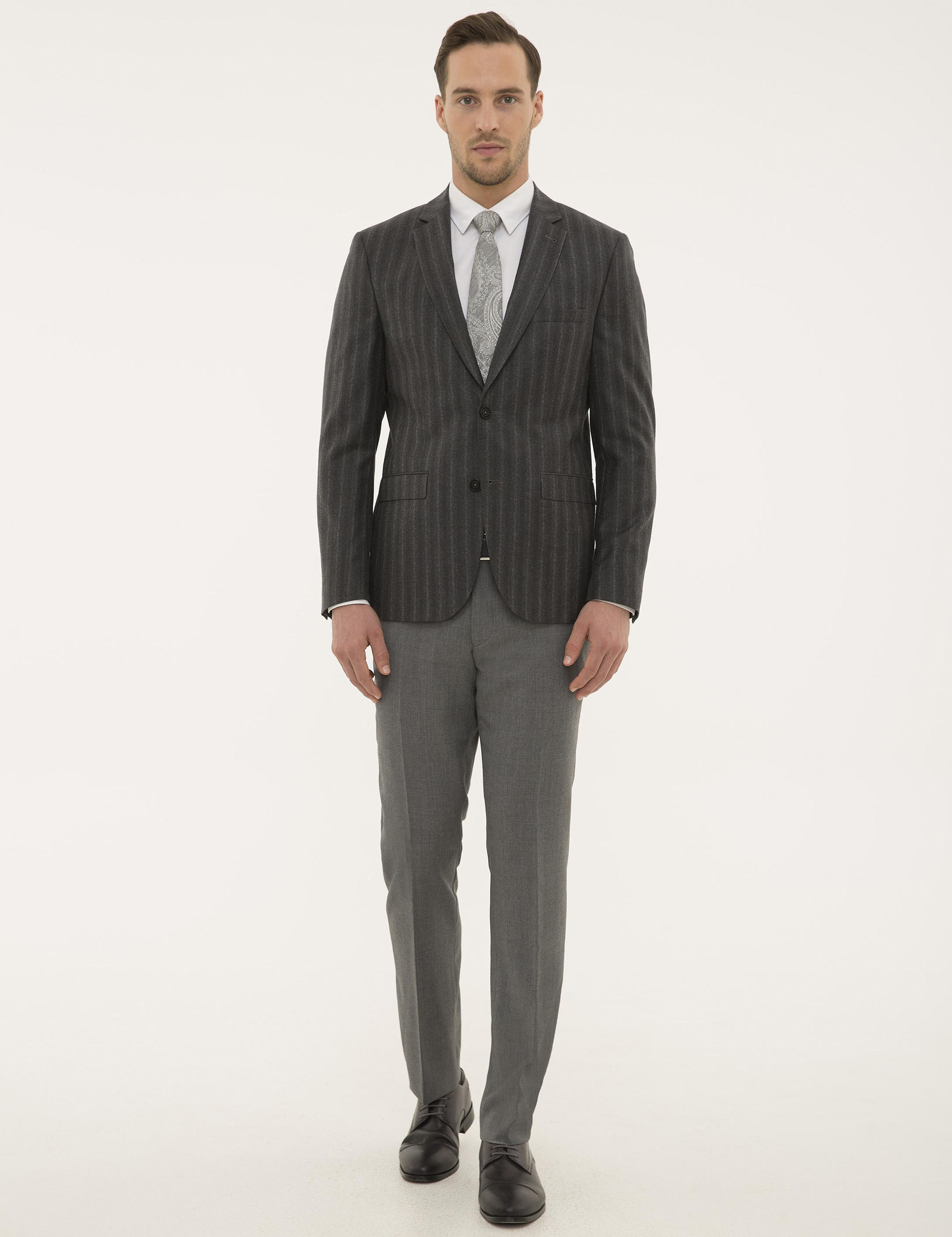 Füme Slim Fit Ceket