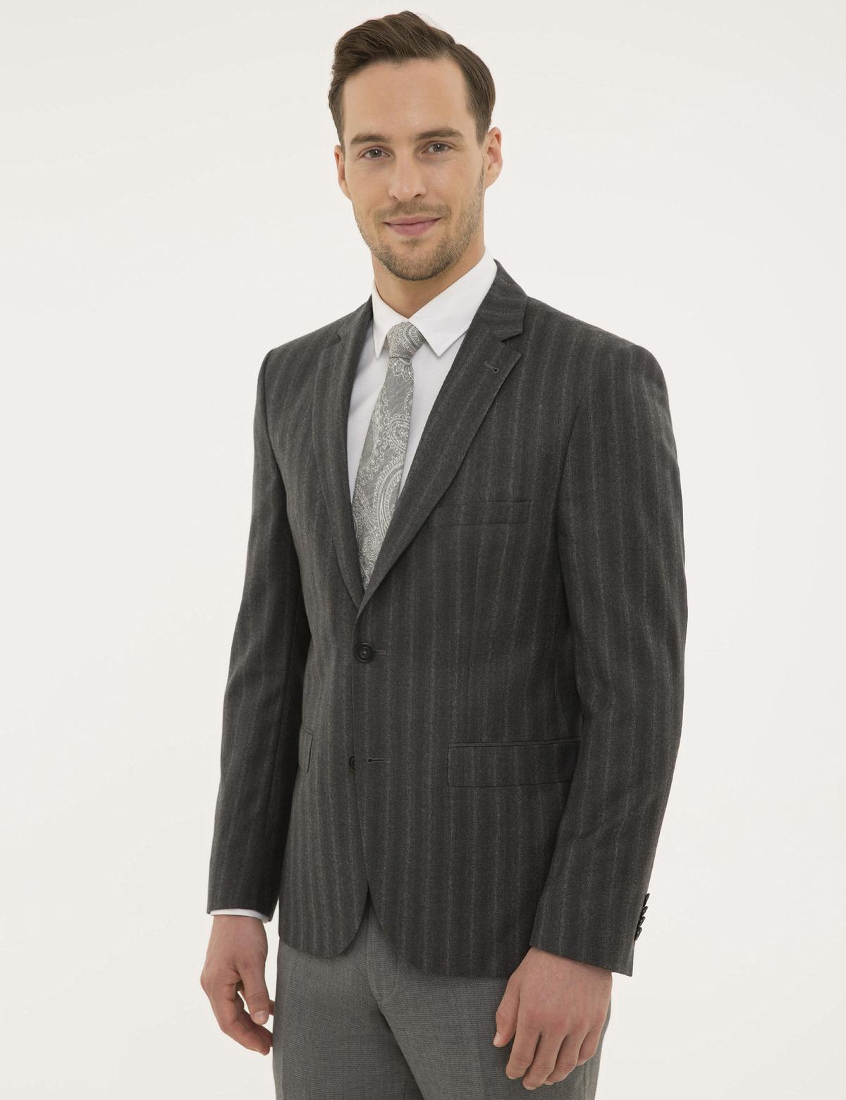 Füme Slim Fit Ceket - 50203044002